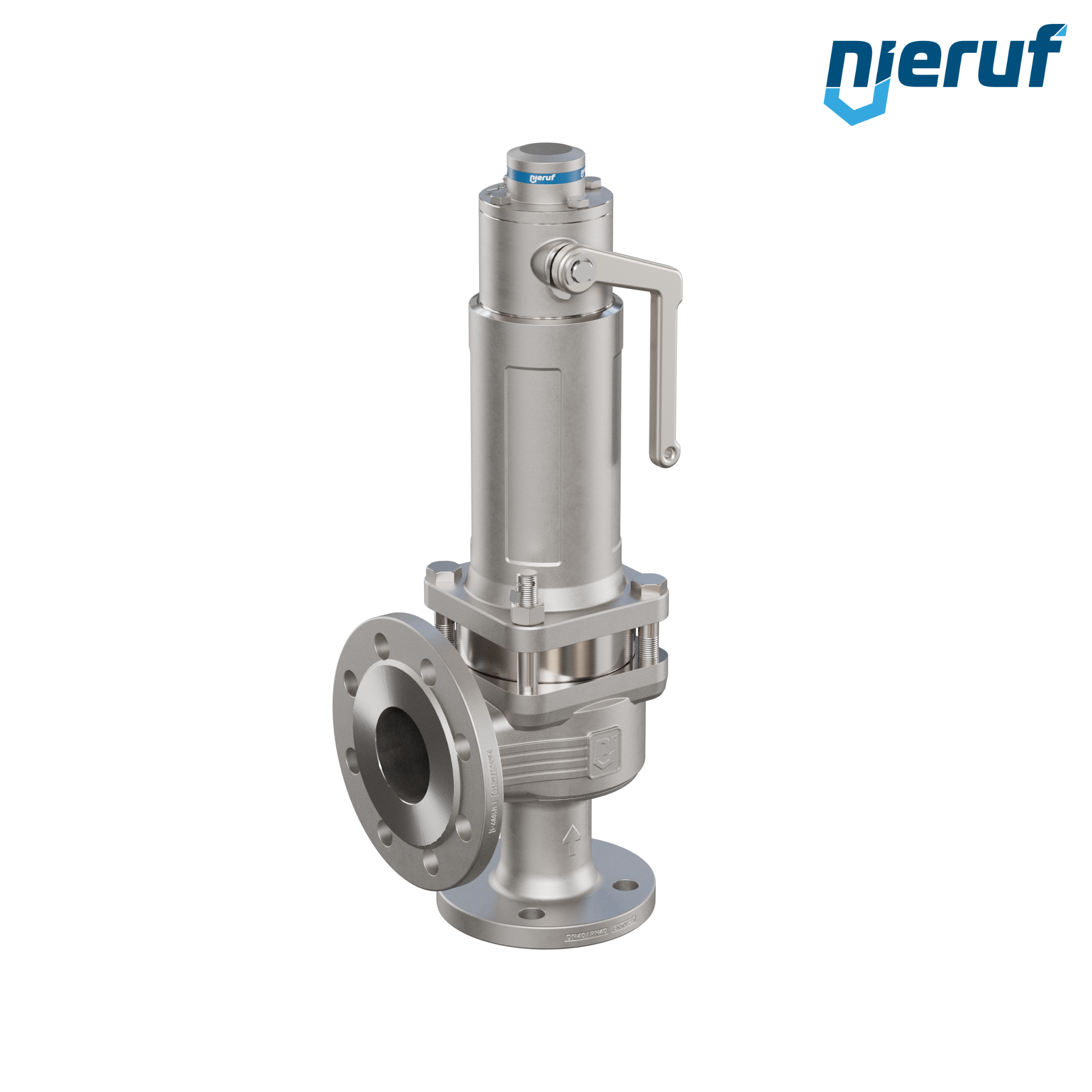 valvola di sicurezza con cappello a tenuta di gas & manicotto di tenuta DN40/DN65 SF04, PTFE, dispositivo di sollevamento con leva