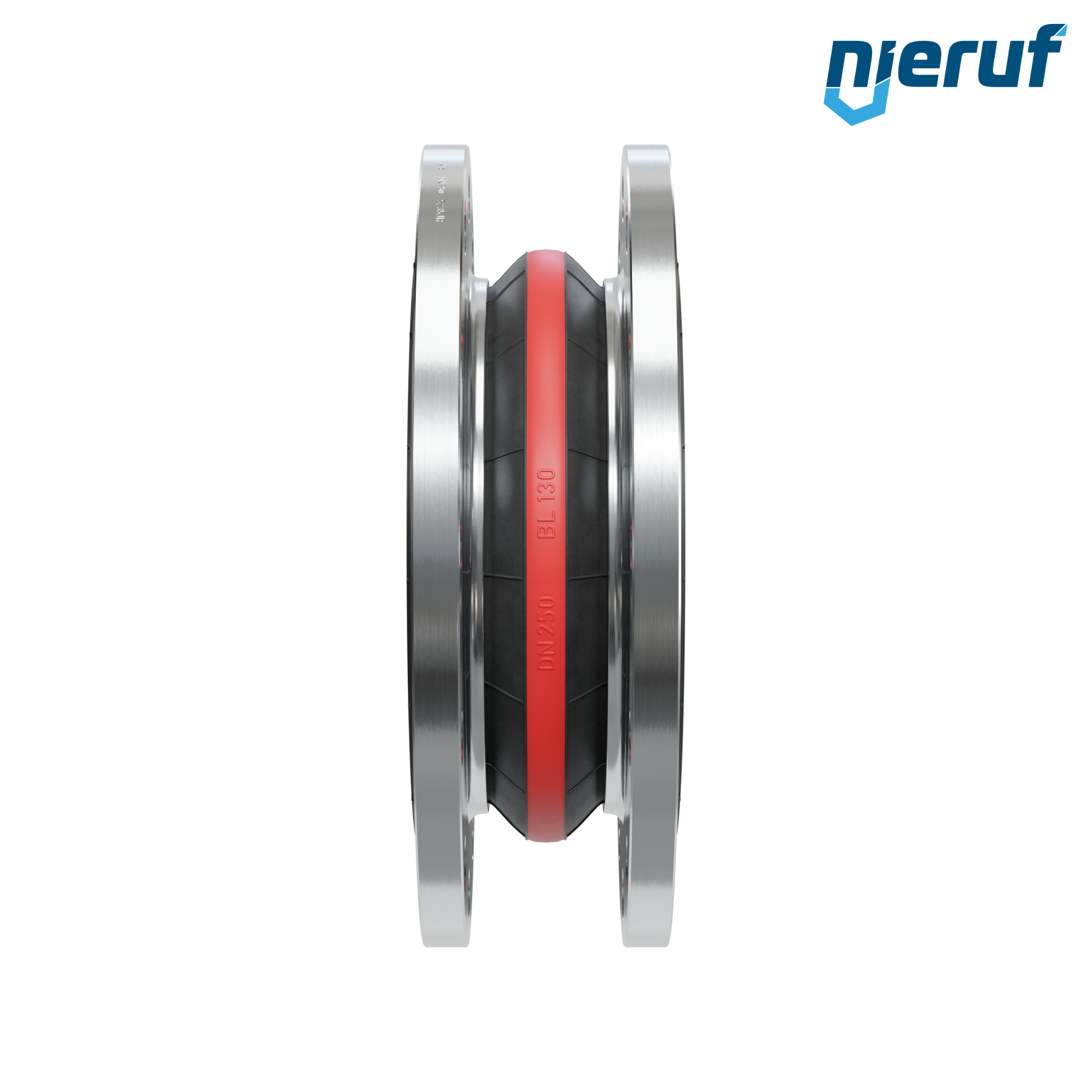 Compensatore in gomma per acqua potabile con anello di supporto del vuoto DN250 PN16 tipo KP04 flange in acciaio EPDM