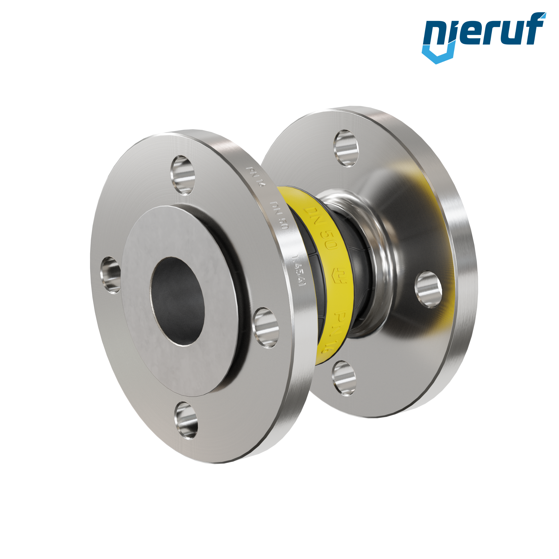 Compensatore piastra di rinforzo DN50 versione KP04 flange in acciaio inox NBR