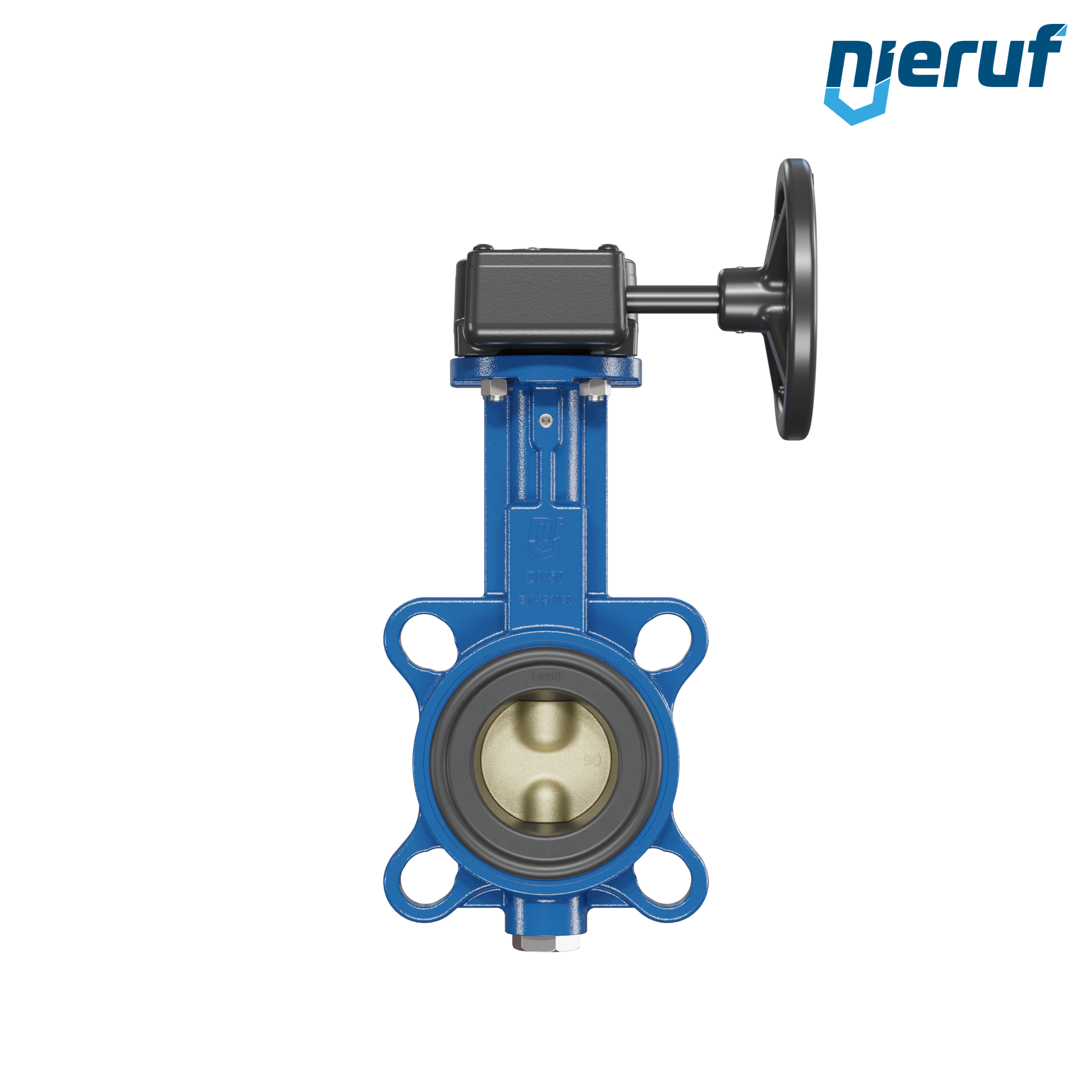 valvola a farfalla per l'acqua di mare DN 50 PN6-PN10-PN16 & ANSI150 AK15 volantino