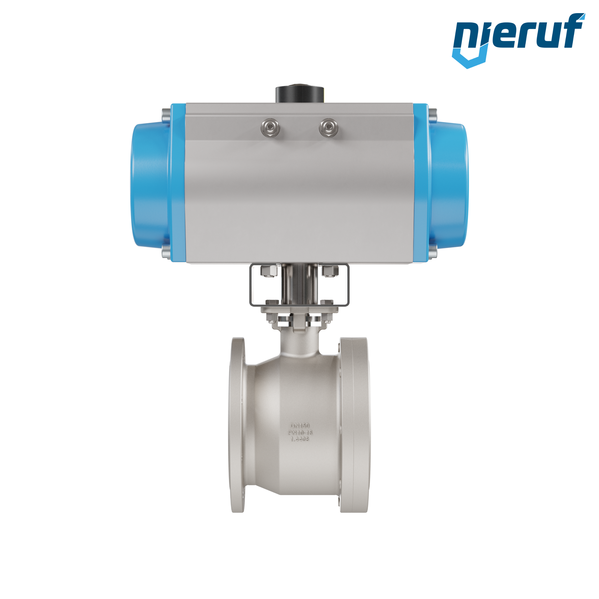 valvola a sfera flangiata dal design compatto DN150 PK07 azionamento rotativo pneumatico a semplice effetto apertura a molla