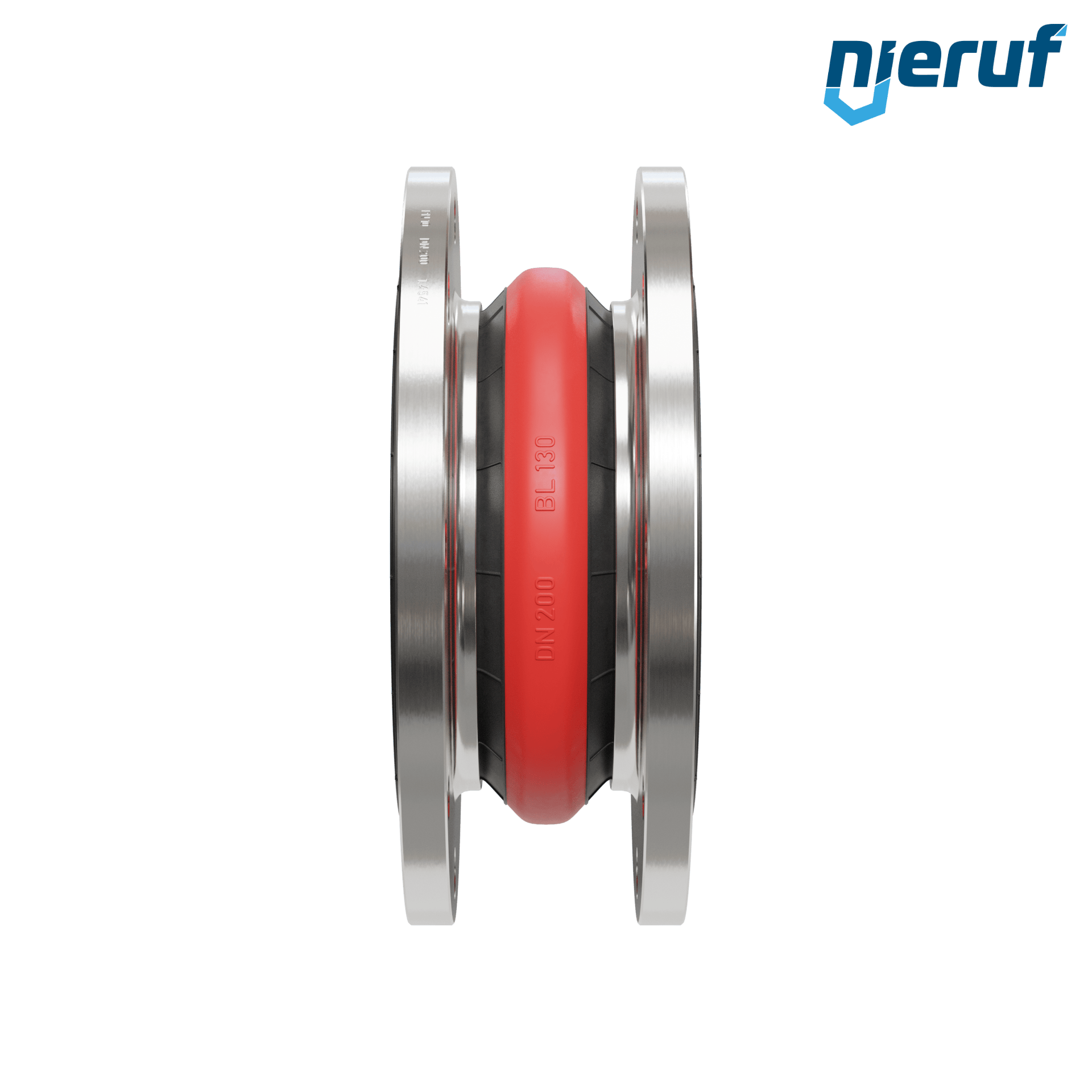 Compensatore o-ring di supporto per il vuoto DN200 versione KP04 flange in acciaio inox EPDM