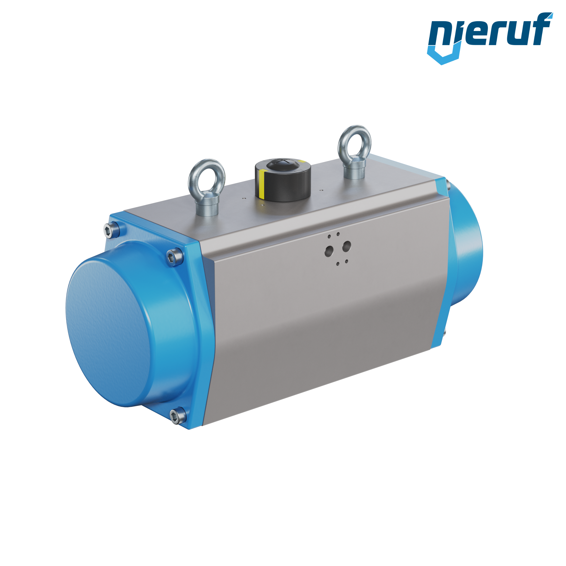 attuatore pneumatico AN02 a singolo effetto, apertura a molla versione per alta temperatura GS-160 90° con 12 molle