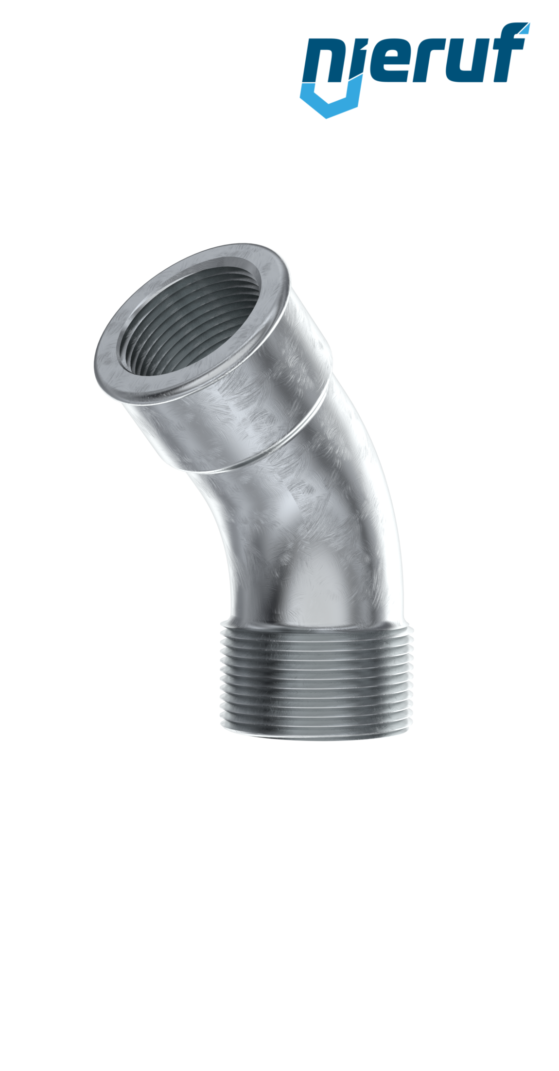 Malleable cast iron fitting bend no. 40, DN20 - 3/4" inch galvanized
