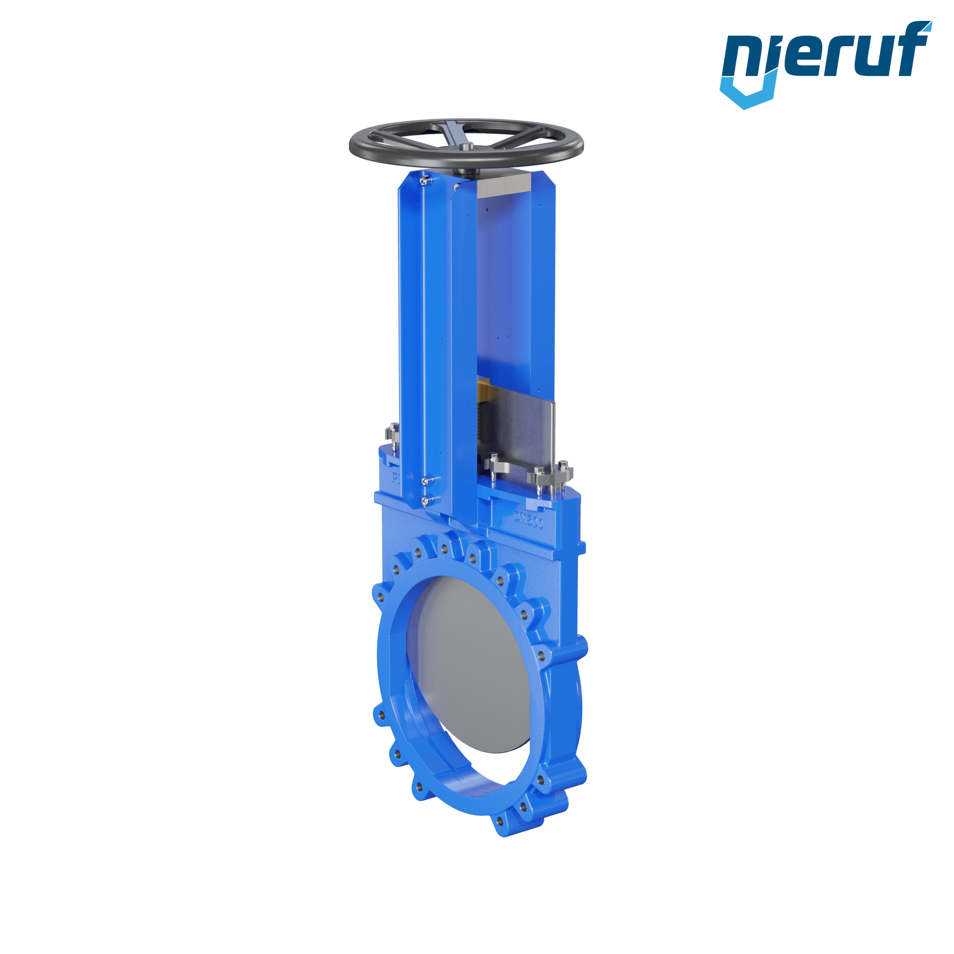 valvola a ghigliottina DN 500 SR01 NBR manovella / volante