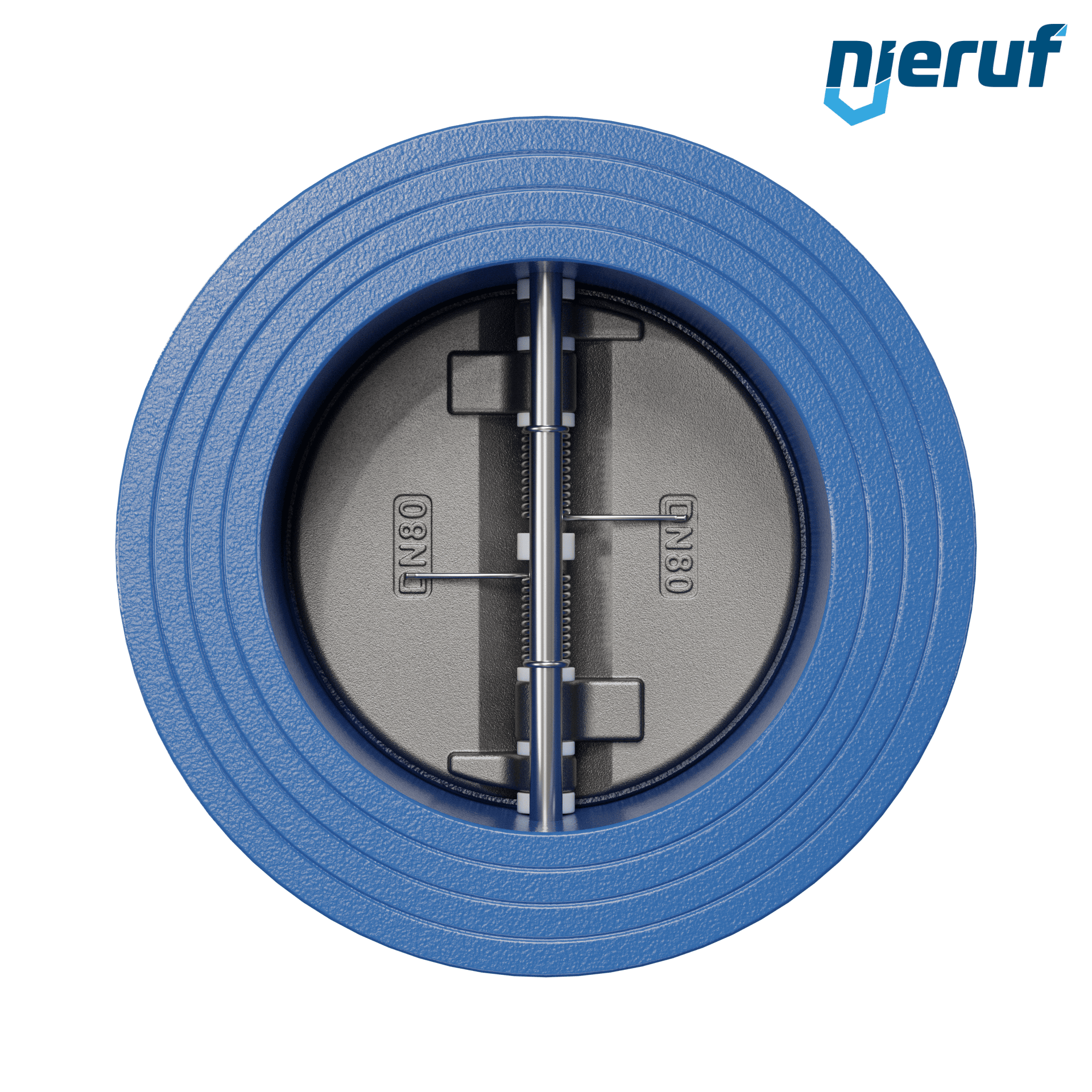 valvola di ritegno a doppio battente DN80 ANSI150 DR01 ANSI 150 GGG40 con rivestimento epossidico blu 180µm  NBR