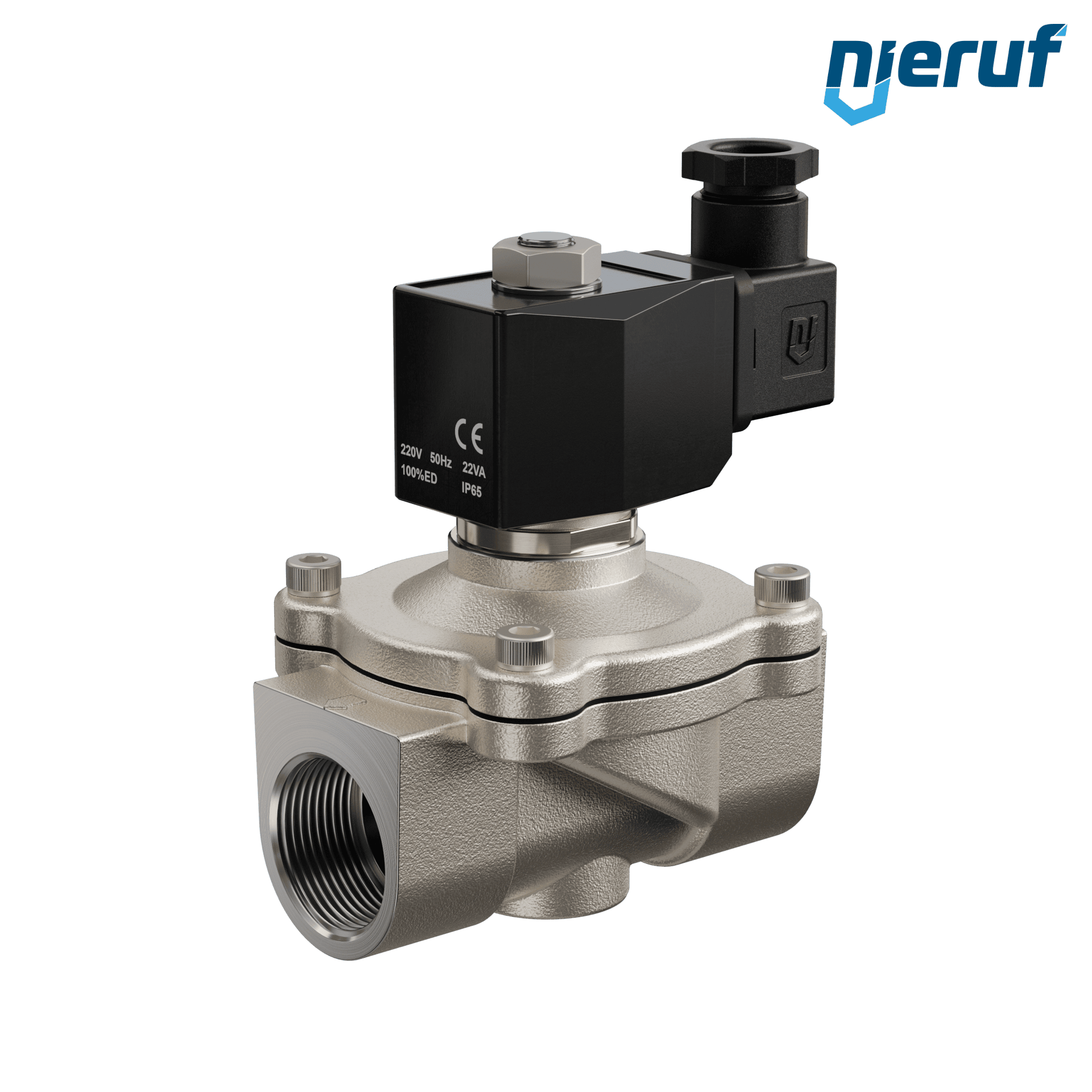 elettrovalvola per il vuoto G 1" pollici acciaio inossidabile EV06 FKM 230V 50Hz