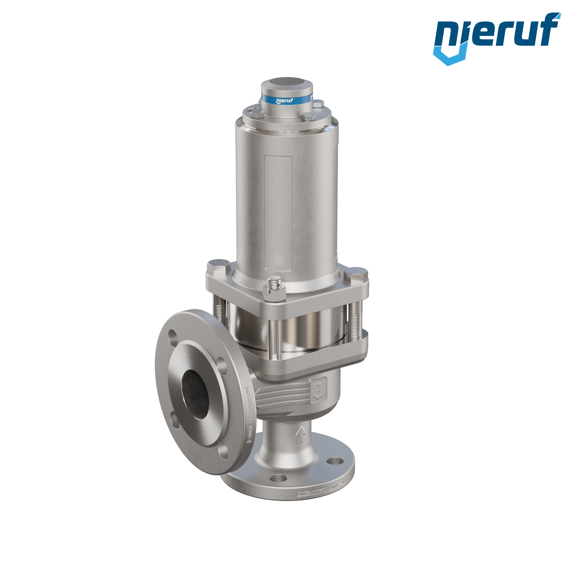 valvola di sicurezza con cappello a tenuta di gas & manicotto di tenuta DN32/DN50 SF04, PTFE, senza dispositivo di sollevamento