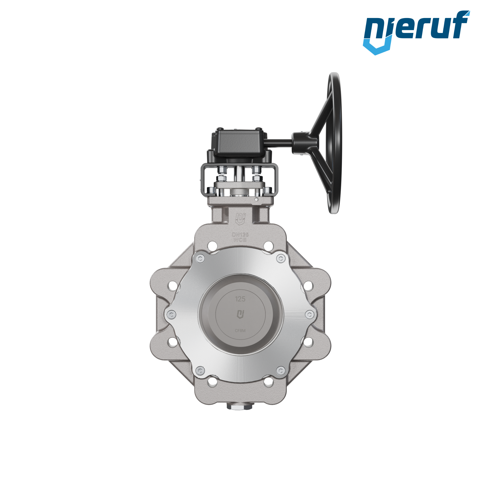 valvola a farfalla triplo eccentrico acciaio inox AK14 DN 125 PN10-16 volantino