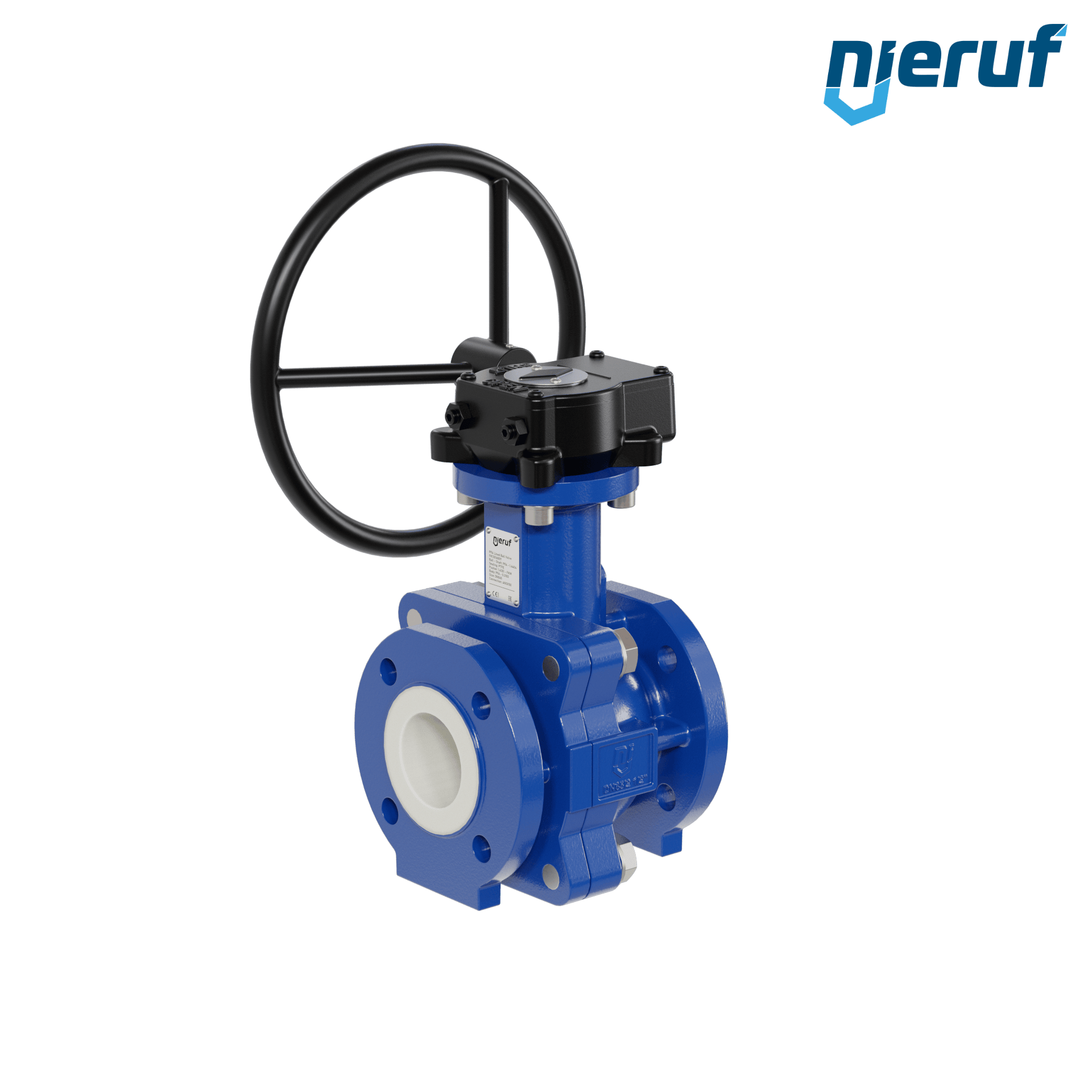 valvola a sfera flangiata PFA FK13 DN65 - 2 1/2" pollici ANSI 150 inghisa sferoidale 5.3103 con volantino manuale