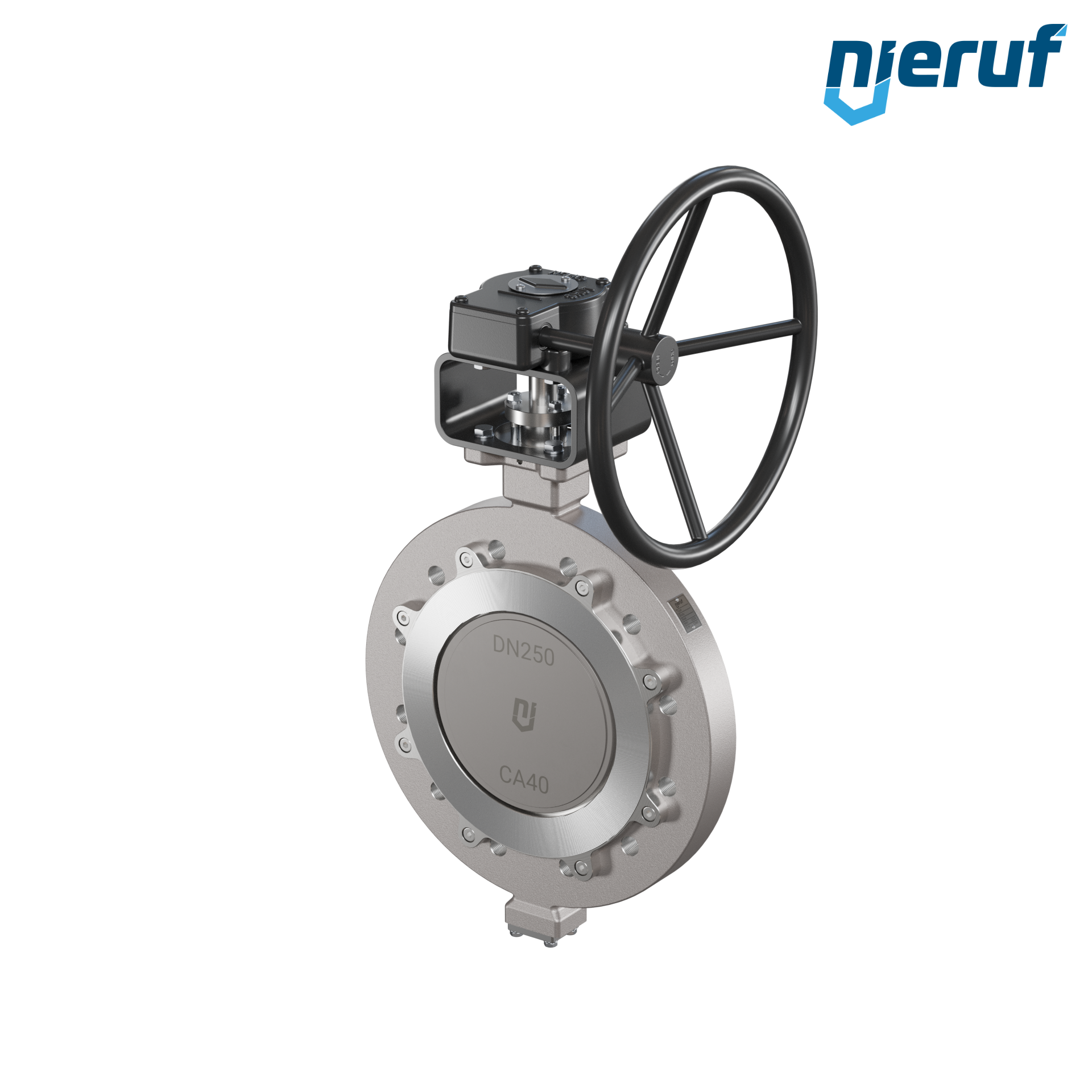 valvola a farfalla triplo eccentrico acciaio inox AK14 DN 250 PN16 volantino