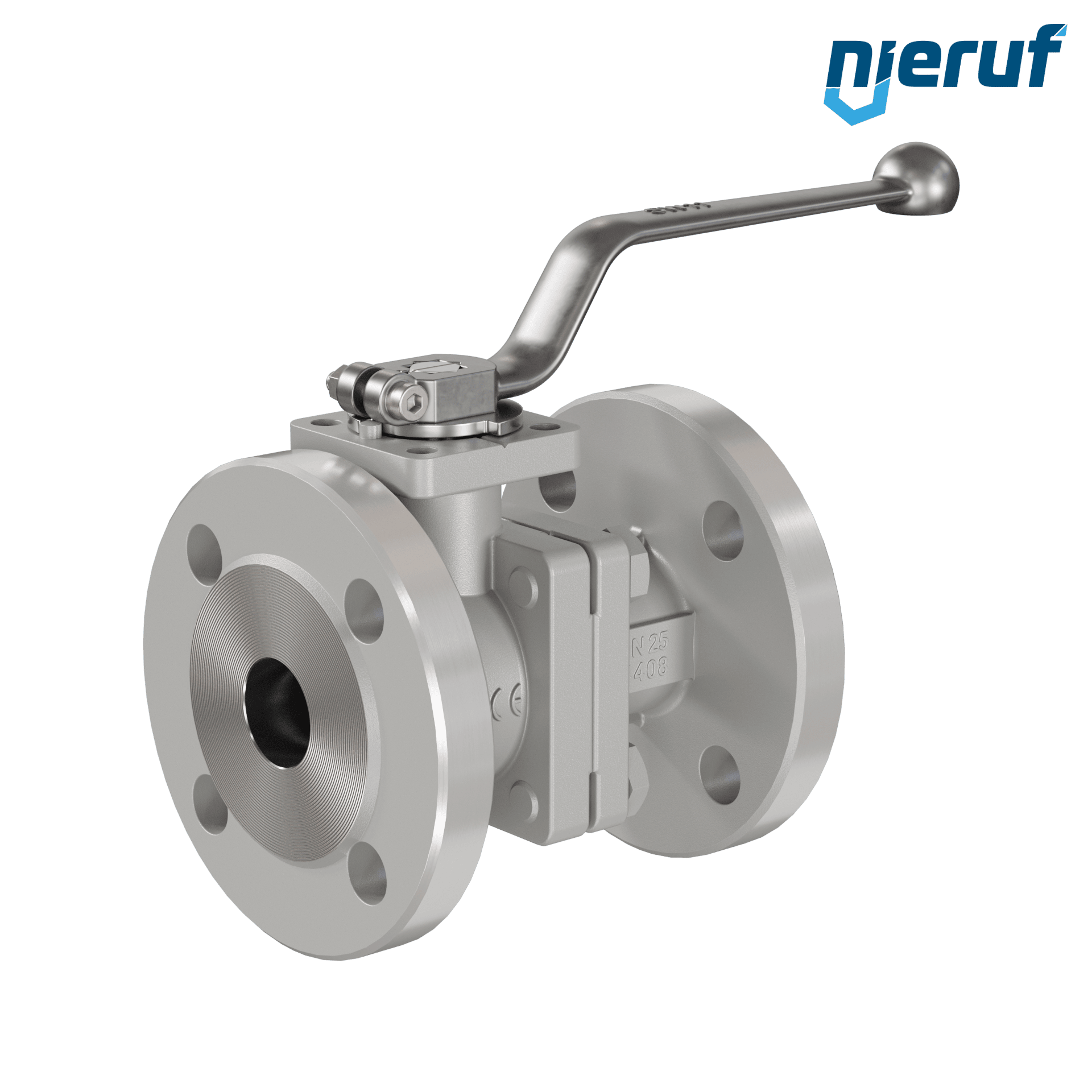 valvola a sfera flangiata per alte temperature FK12 DN25 Antimonio-Carbone guarnizione