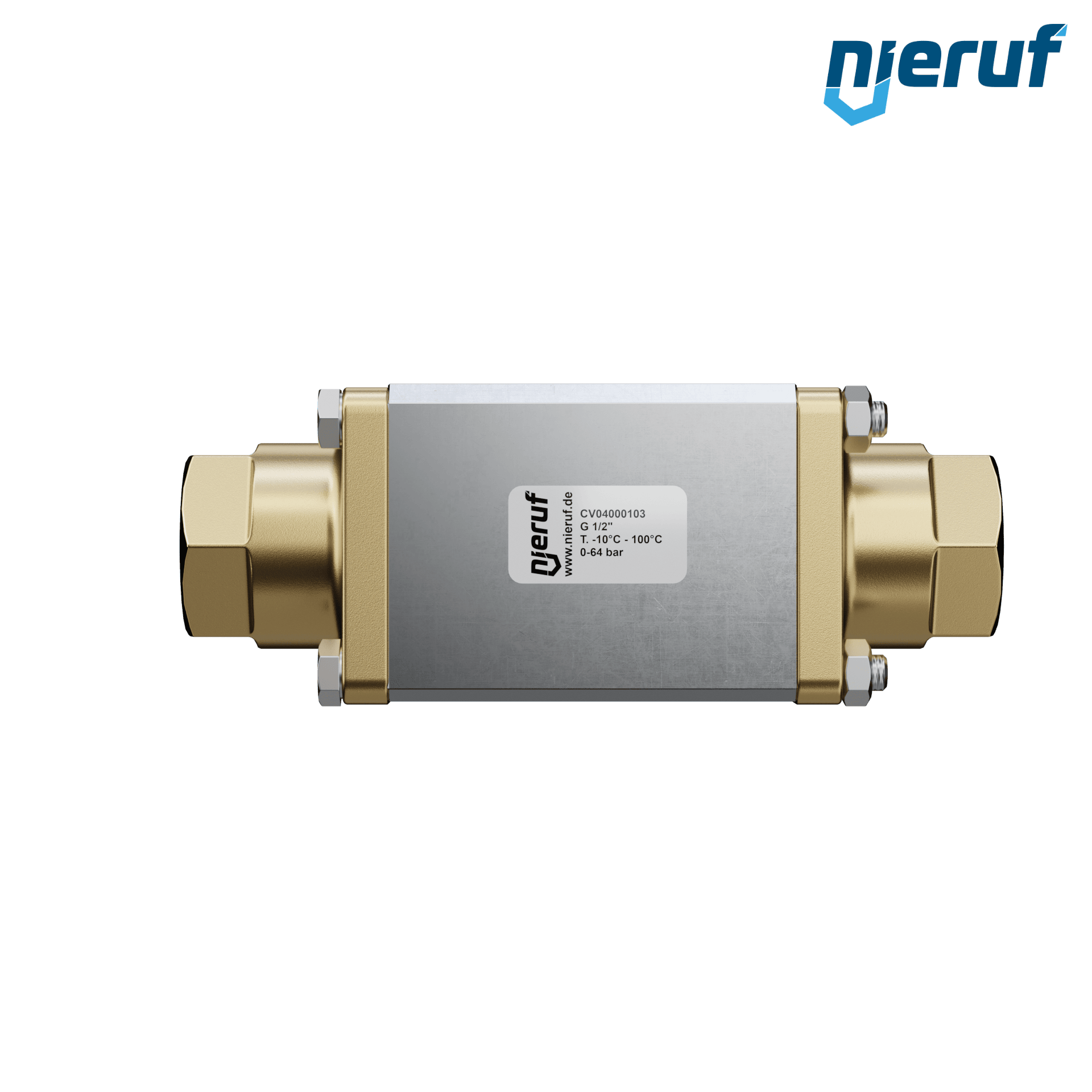 valvola coassiale a 2/2 vie CV04 1/2" pollici filettatura interna - DN15 ottone max. 64 bar NO
