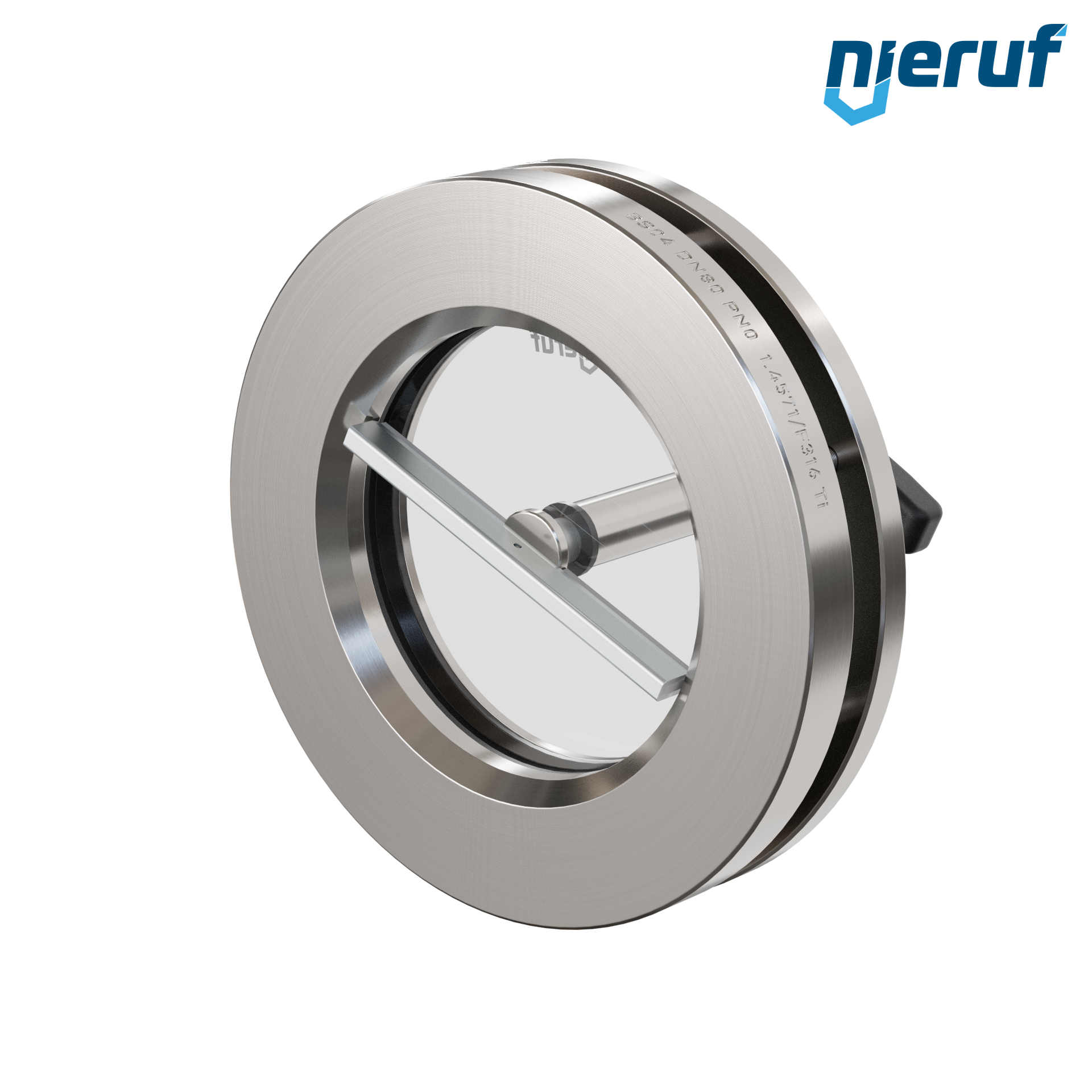 oblò di osservazione per serbatoi con tergicristallo in PTFE DN80 BS04 acciaio inossidabile 1.4571 grafite vetro borosilicato 0,0 bar