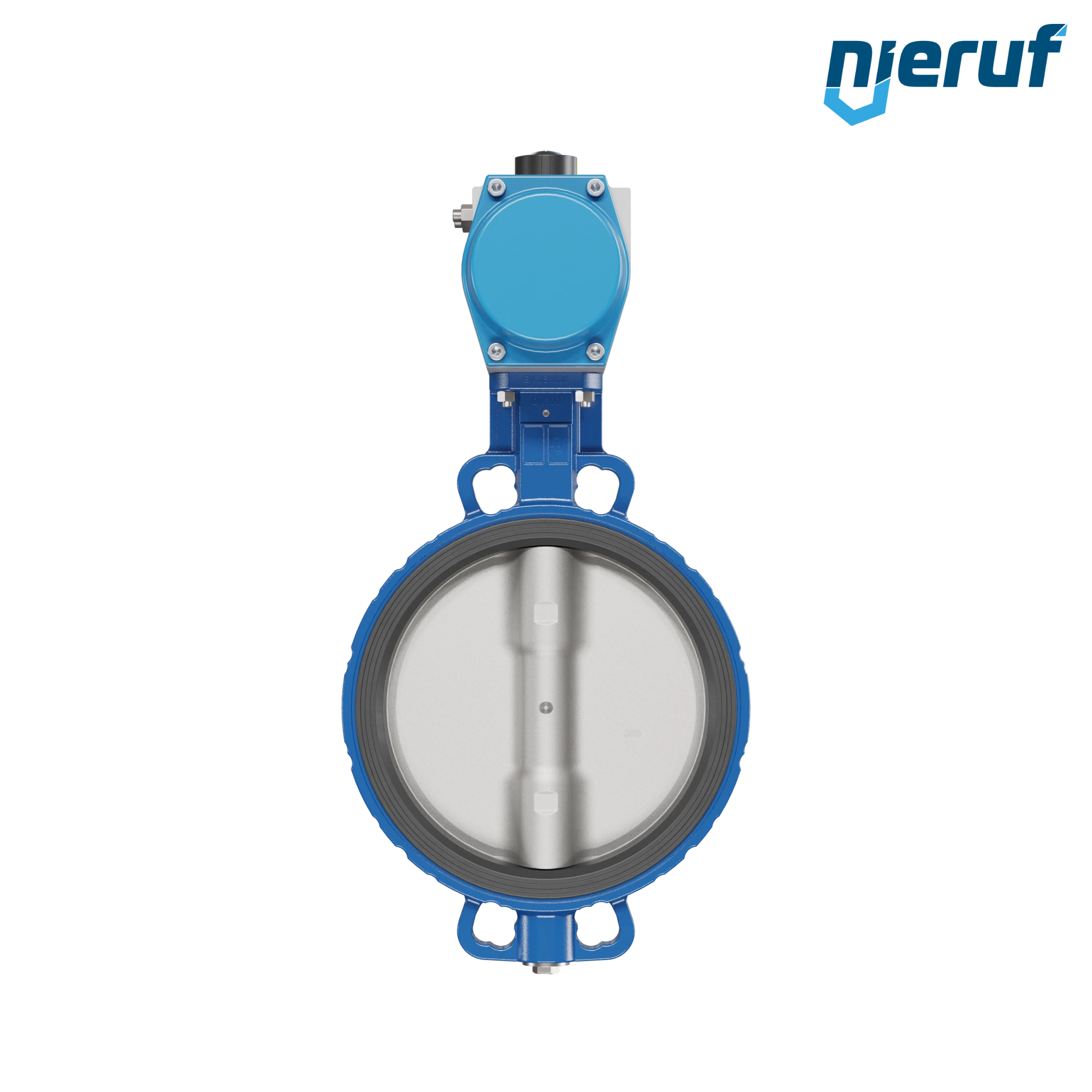 Butterfly valve DN 300  AK01 NBR-70-black DVGW gas pneumatic actuator double acting