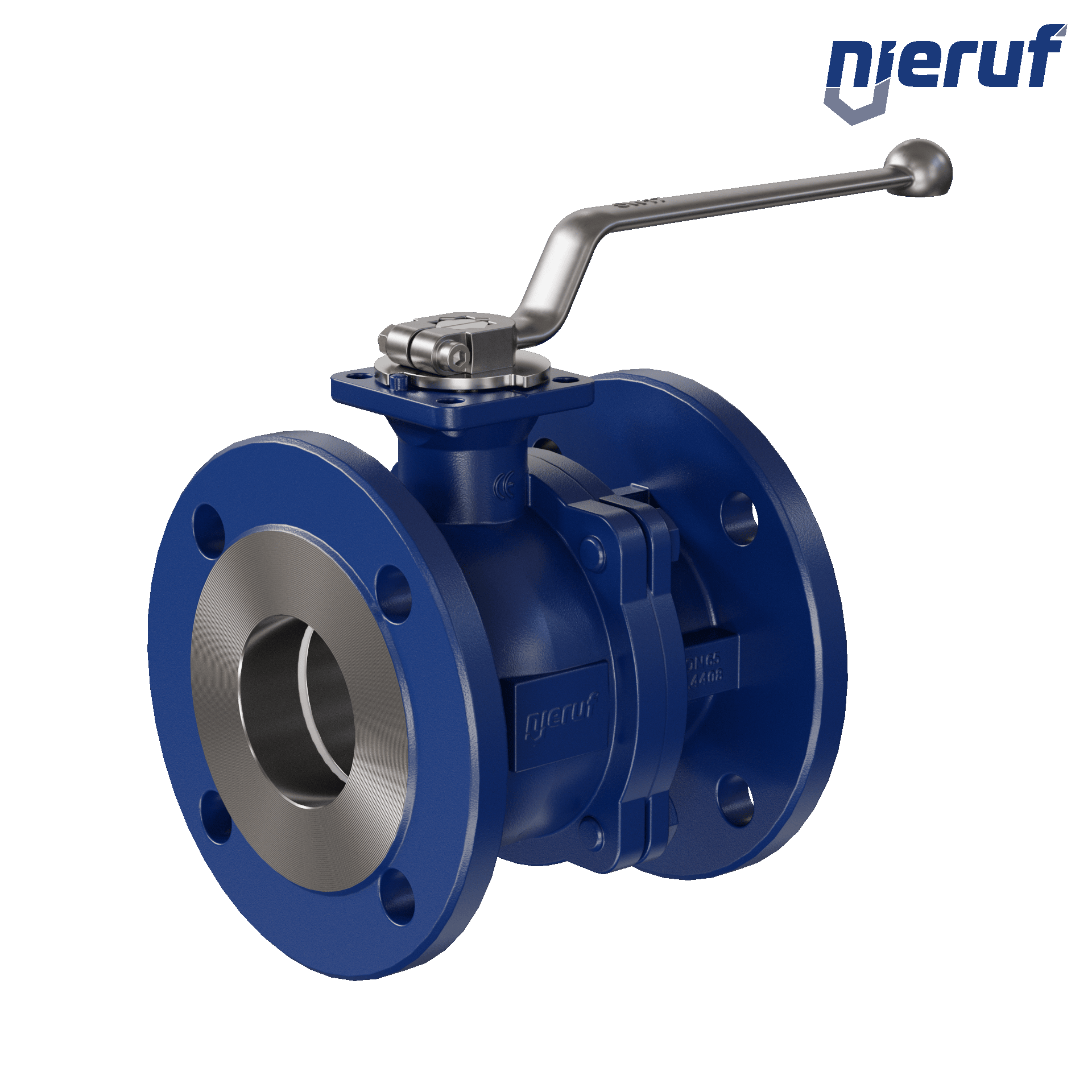 valvola a sfera flangiata per alte temperature FK12 DN65 PEEK guarnizione