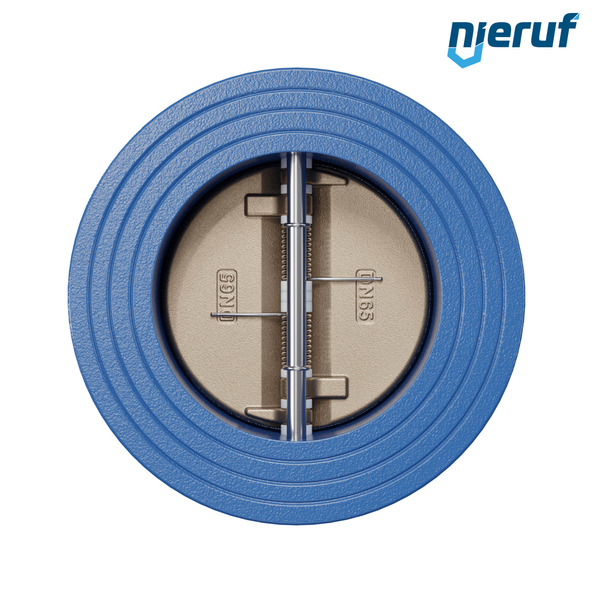 valvola di ritegno a doppio battente DN65 DR04 GGG40 FKM