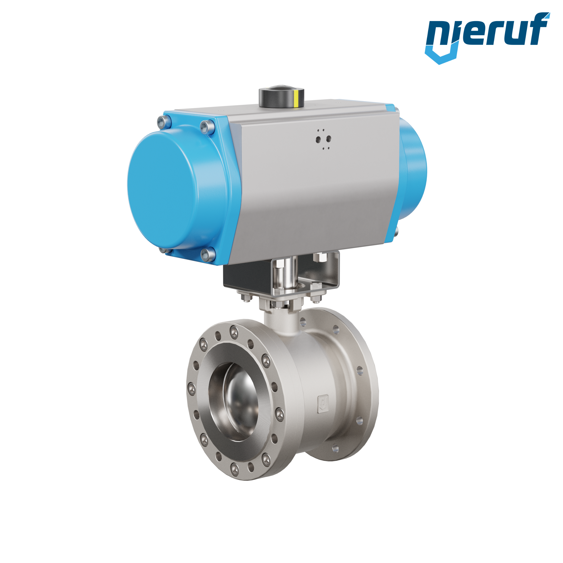 valvola a sfera flangiata dal design compatto DN150 PK07 azionamento rotativo pneumatico a semplice effetto