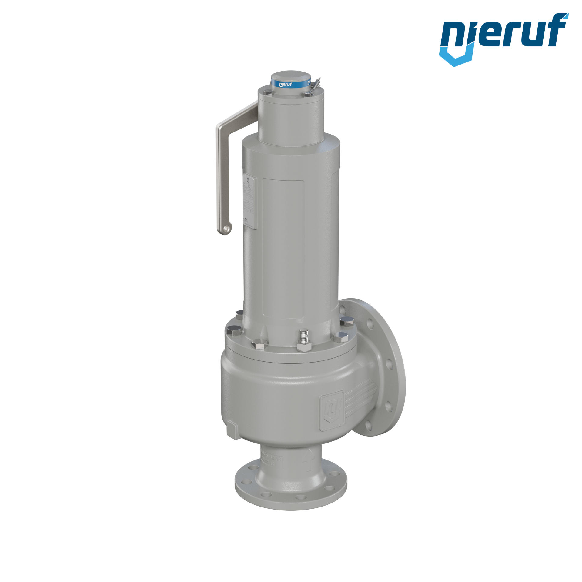 valvola di sicurezza flangiata DN80/DN125 SF06, cappello della molla a tenuta di gas (antigas) PTFE, dispositivo di sollevamento con leva