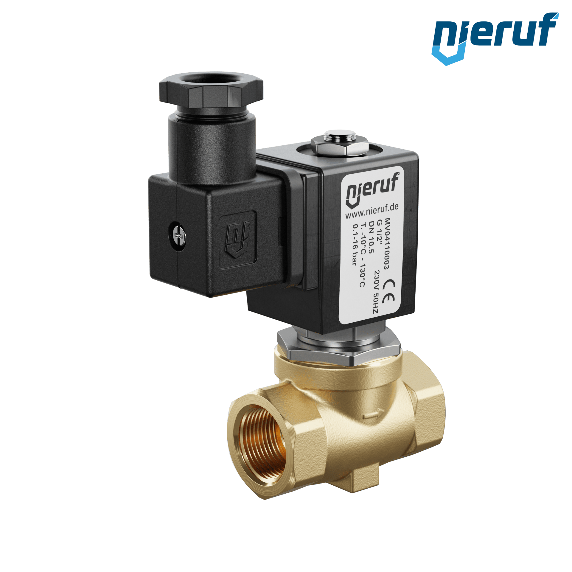 elettrovalvola a membrana G 1/2" pollici ottone MV04 EPDM 230V 50Hz