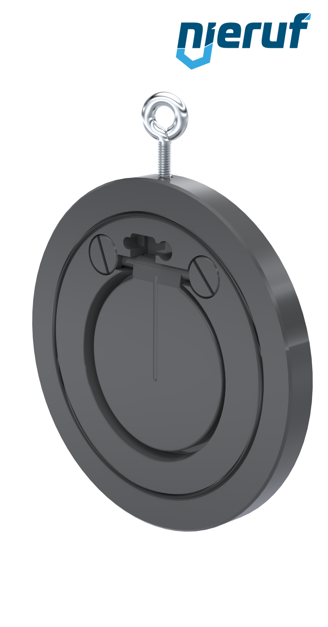 Zwischenflansch-Rückschlagklappe DN80 ZR05 Kunststoff PVC-U FKM (Viton)