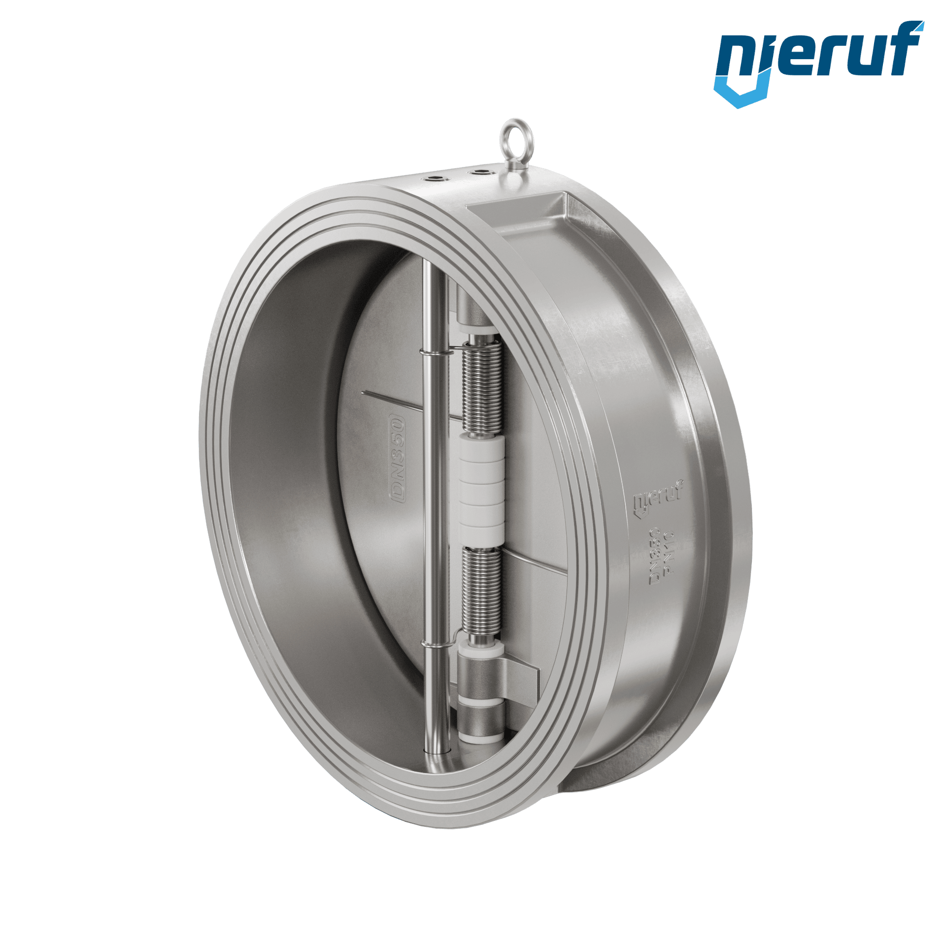 valvola di ritegno a doppio battente DN350 DR03 acciaio inossidabile 1.4408 FKM (Viton)