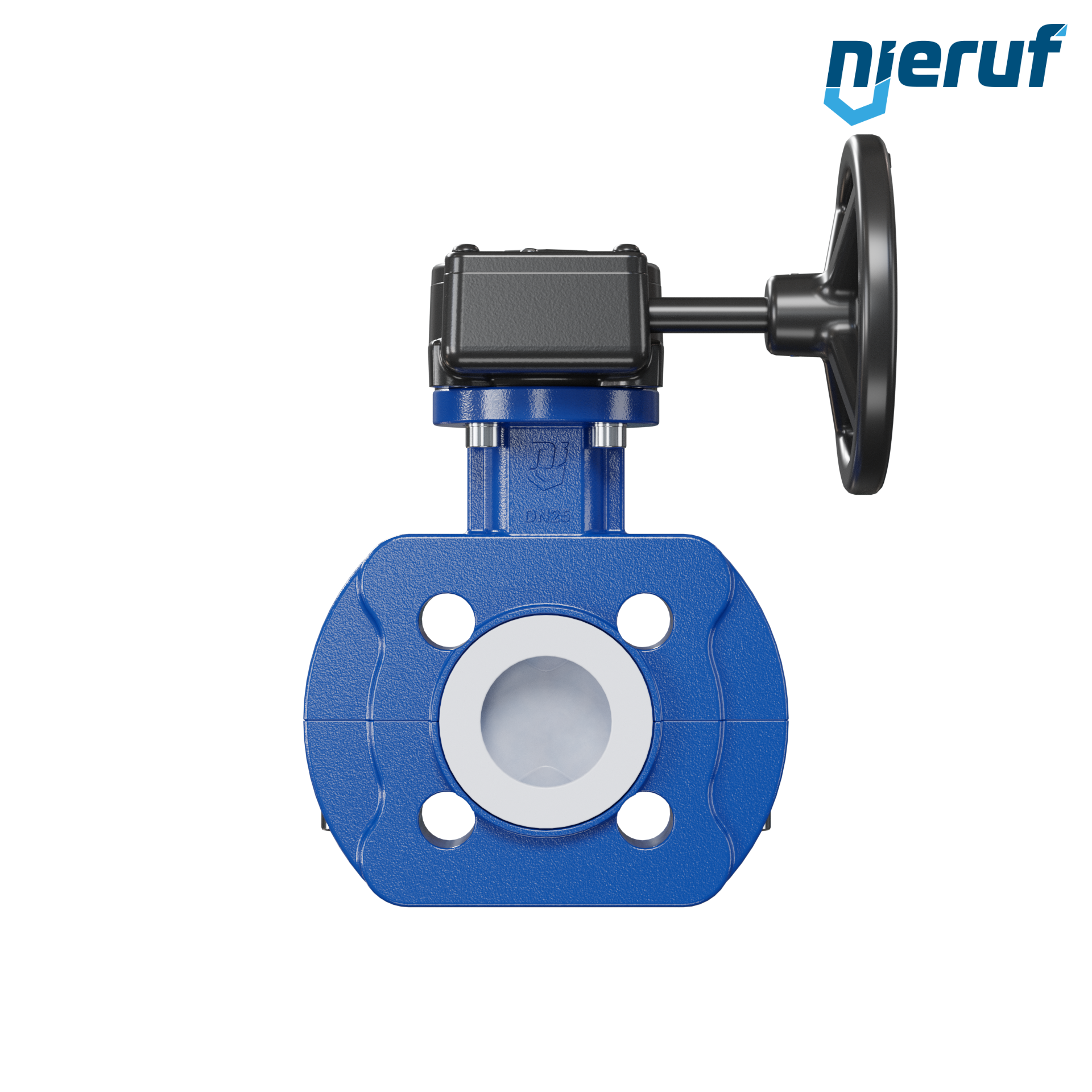 valvola a farfalla PFA PTFE AK09 DN25 ANSI150 volantino manuale inserto in FKM