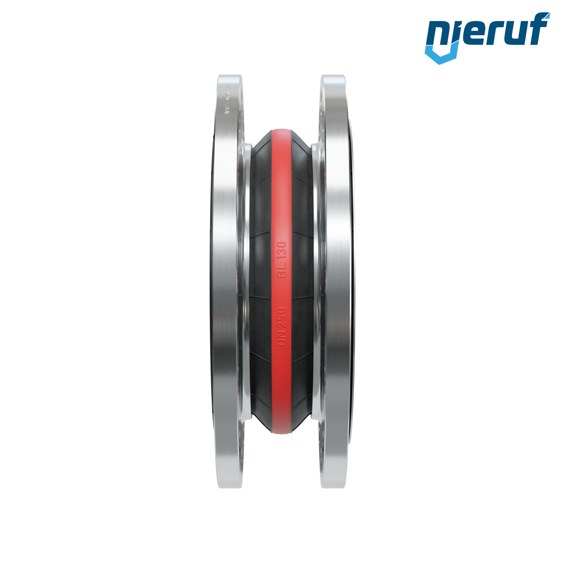 Compensatore in gomma per acqua potabile con convogliatore di flusso DN250 PN16 tipo KP04 flange in acciaio EPDM