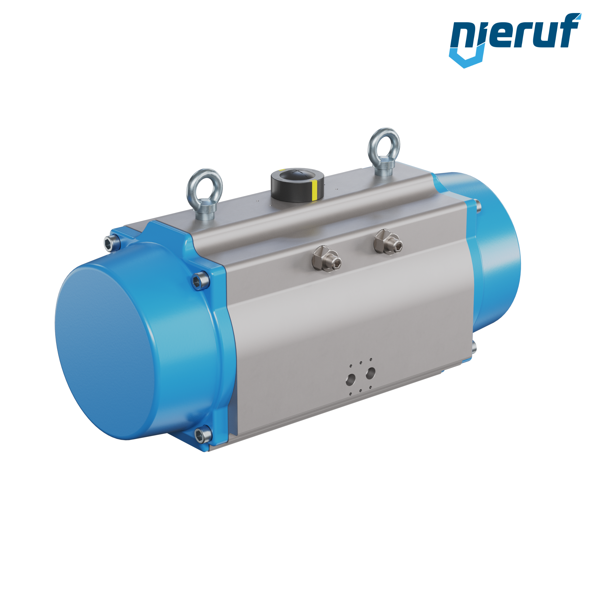 attuatore pneumatico AN02 a singolo effetto, chiusura a molla versione per alta temperatura GS-270 90° con 12 molle