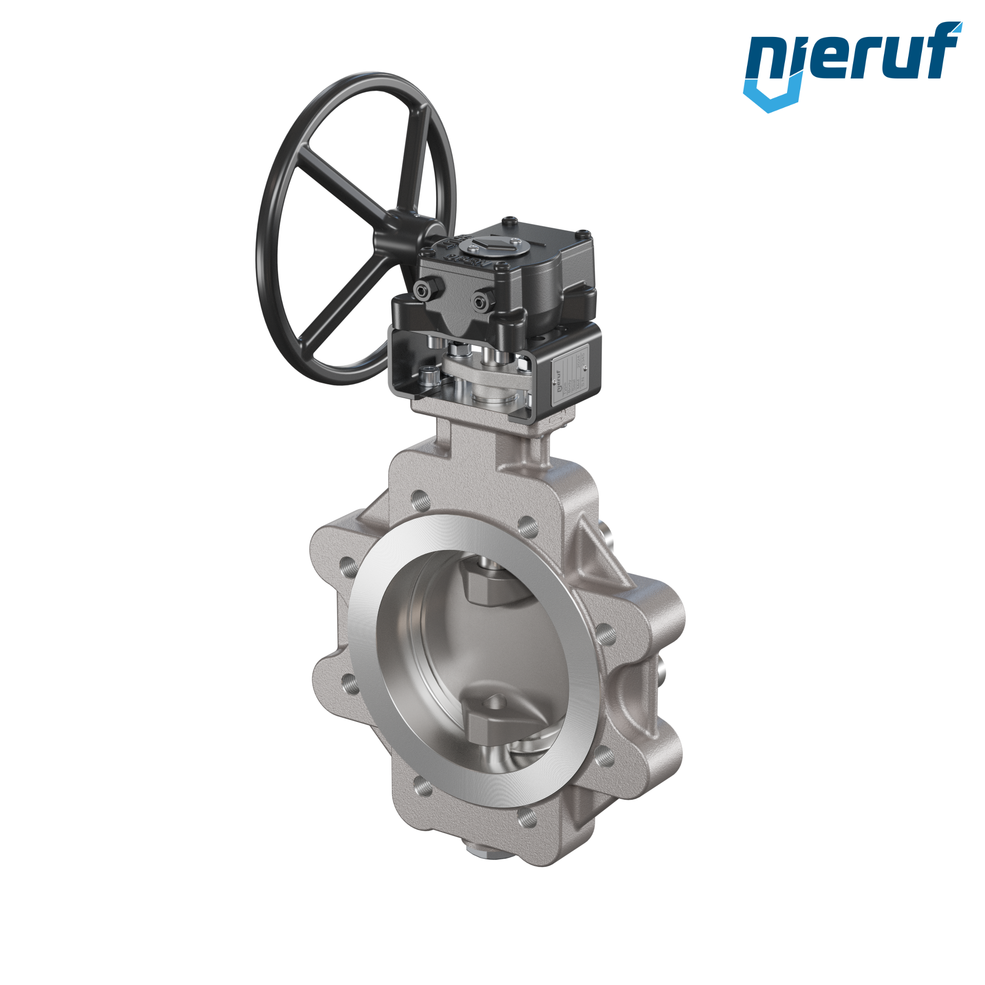 valvola a farfalla triplo eccentrico acciaio inox AK14 DN 125 PN10-16 volantino