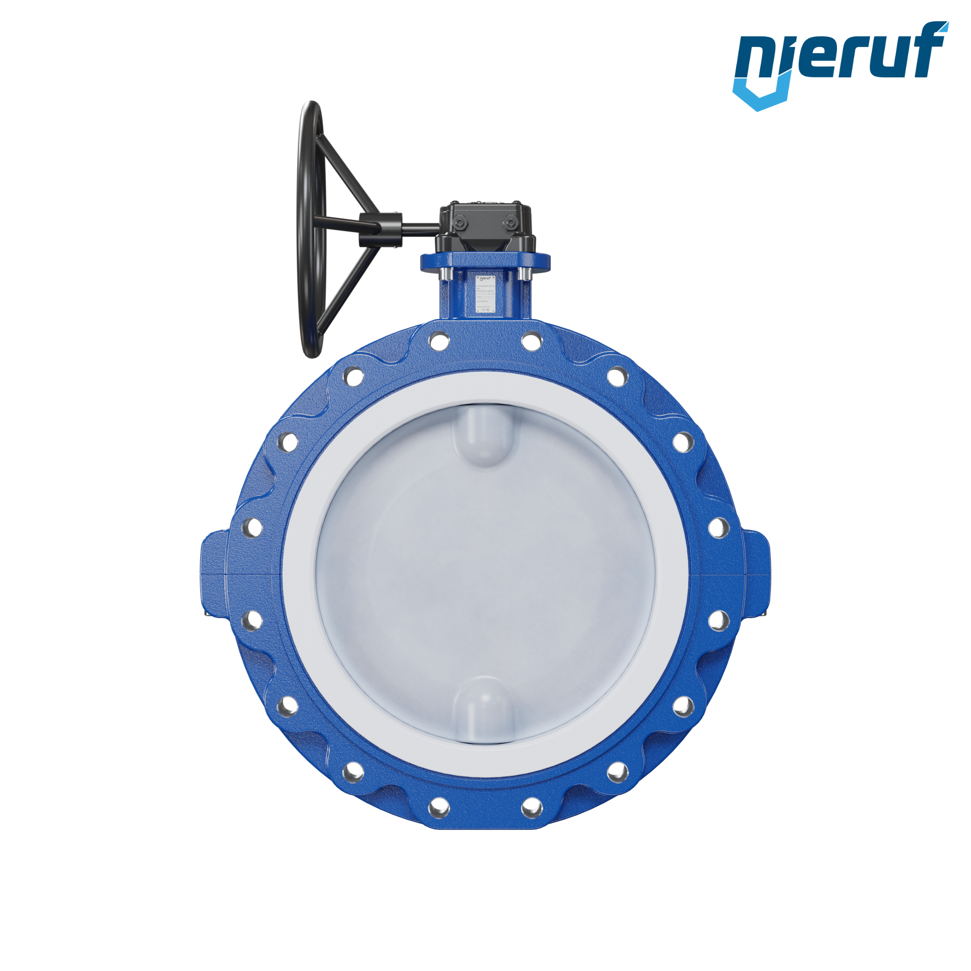 valvola a farfalla PFA PTFE AK10 DN400 ANSI150 volantino manuale inserto in FKM