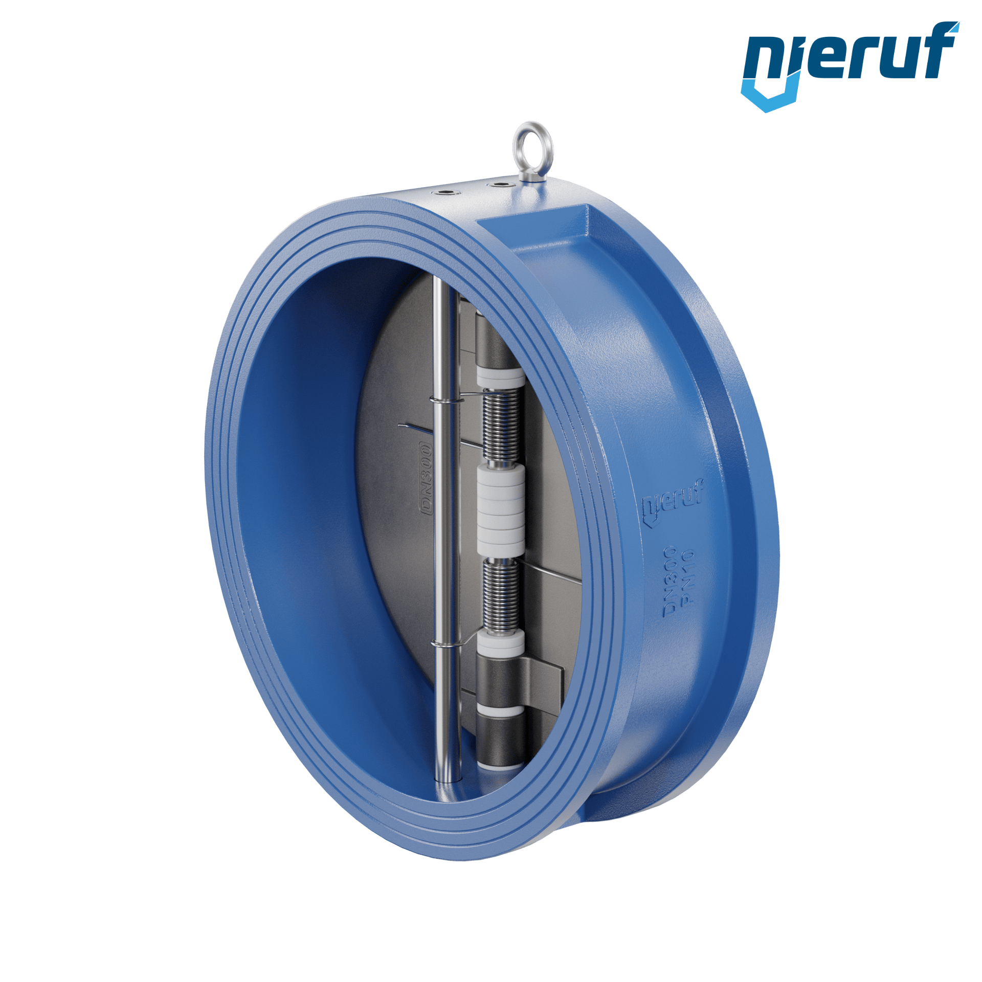 valvola di ritegno a doppio battente DN300 DR01 GGG40 FKM (Viton)
