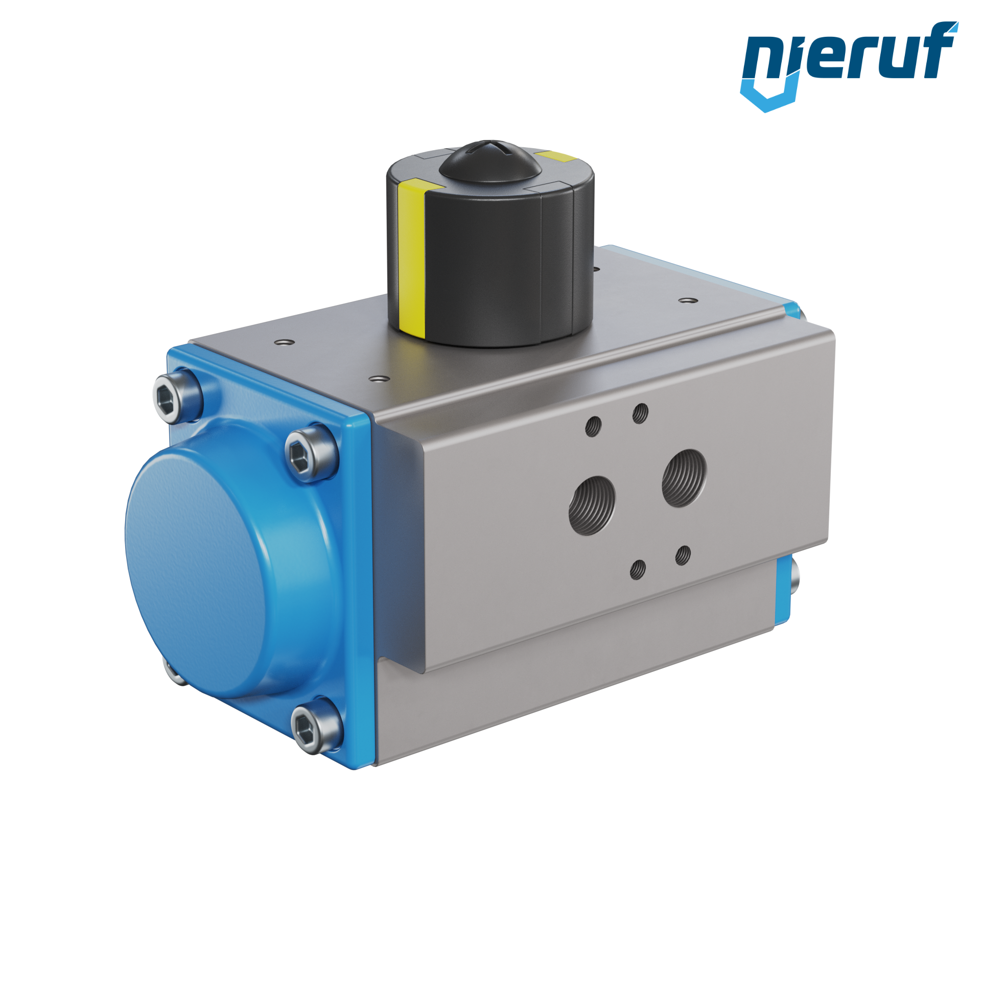 attuatore pneumatico AN02 a singolo effetto, apertura a molla versione per alta temperatura GS-052 90° con 12 molle
