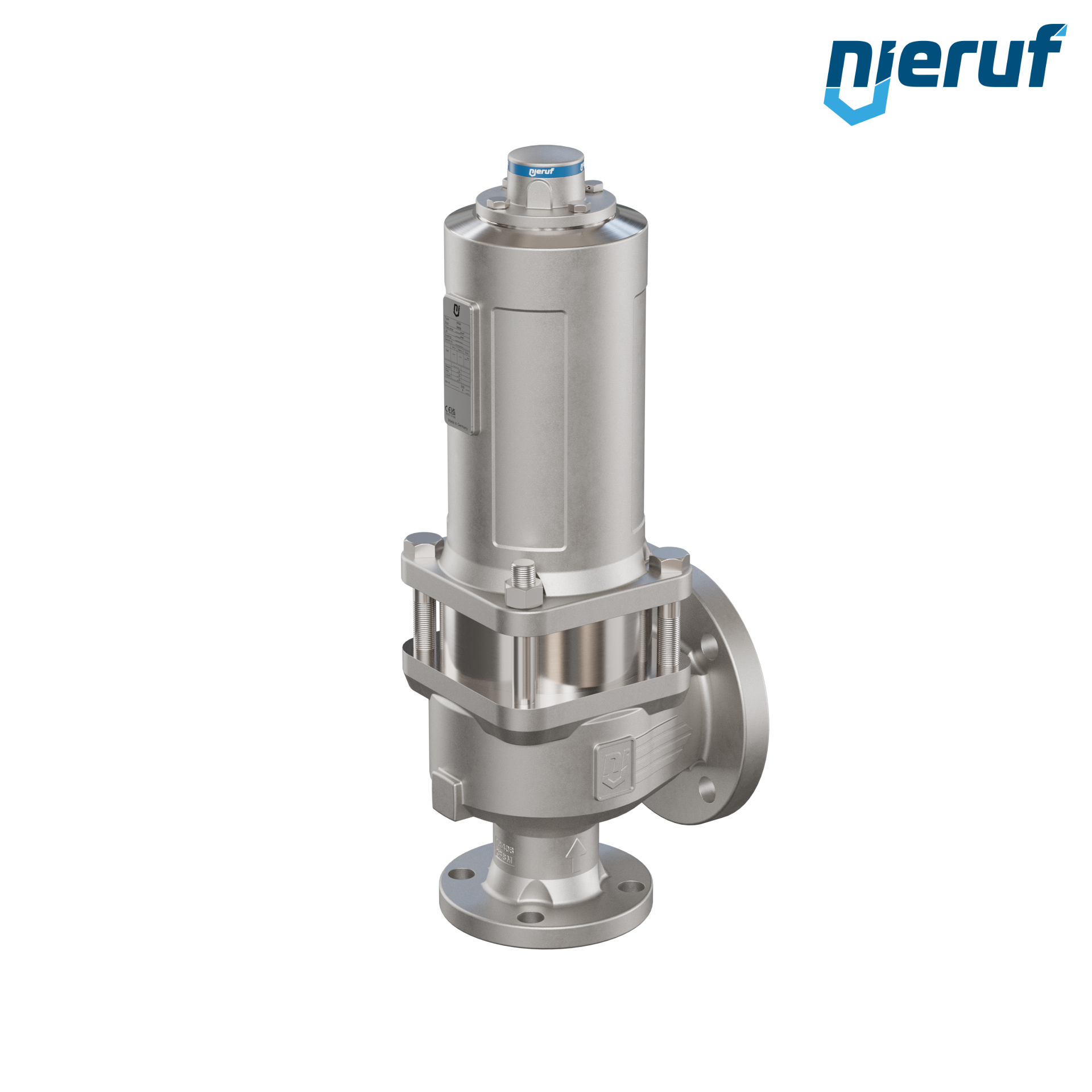 valvola di sicurezza flangiata ASME fluidi liquidi a tenuta di gas manicotto di tenuta ANSI 150 DN50 2" x 3" SF04, acciaio inossidabile, FFKM, senza dispositivo di sollevamento