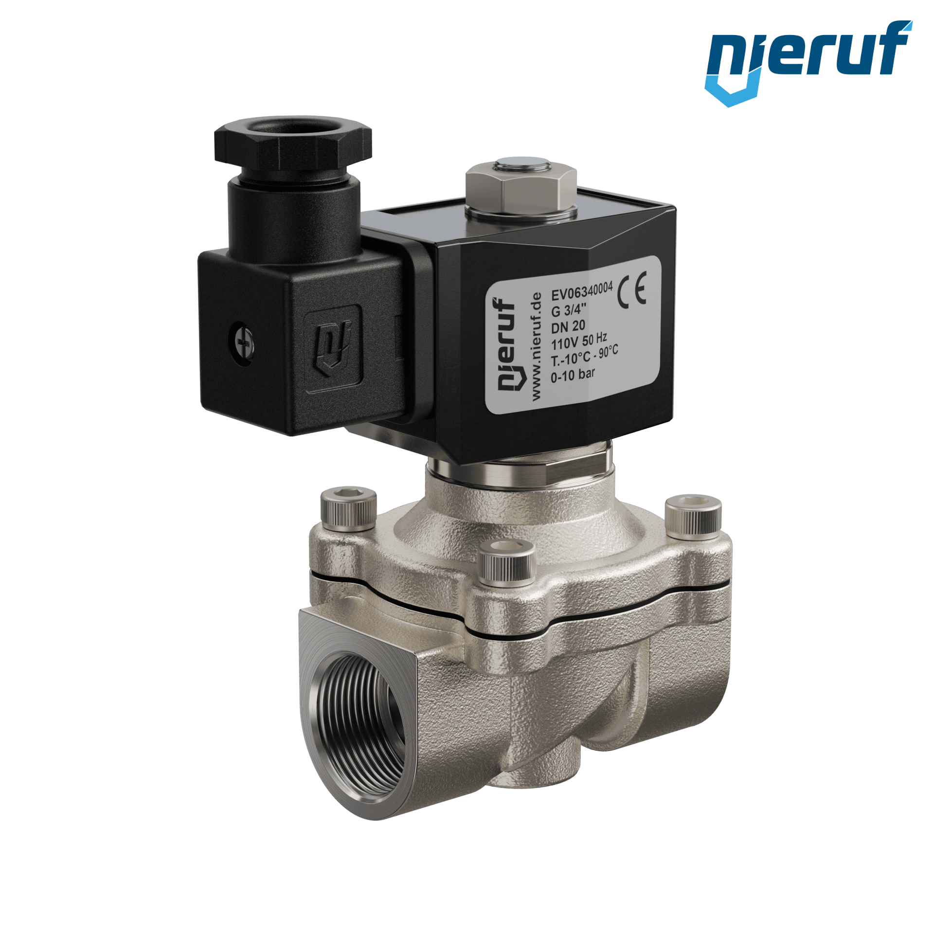 elettrovalvola DN20 G 3/4" pollici NBR 110V acciaio inossidabile 1.4308