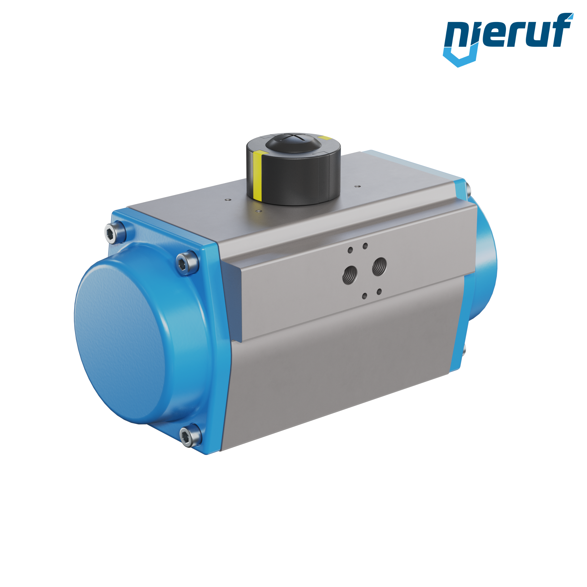 attuatore pneumatico AN02 a singolo effetto, apertura a molla versione per alta temperatura GS-105 90° con 12 molle