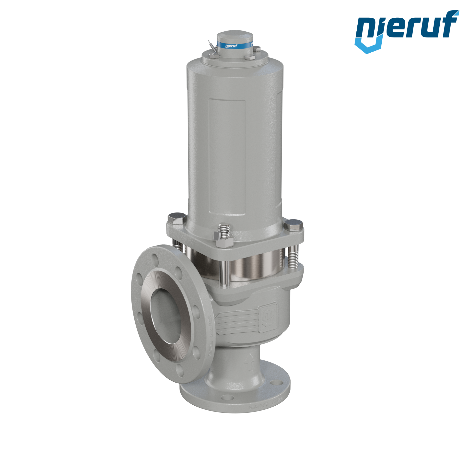 valvola di sicurezza flangiata DN50/DN80 SF06, cappello della molla a tenuta di gas (antigas) & manicotto di tenuta in acciaio inossidabile PTFE, senza dispositivo di sollevamento