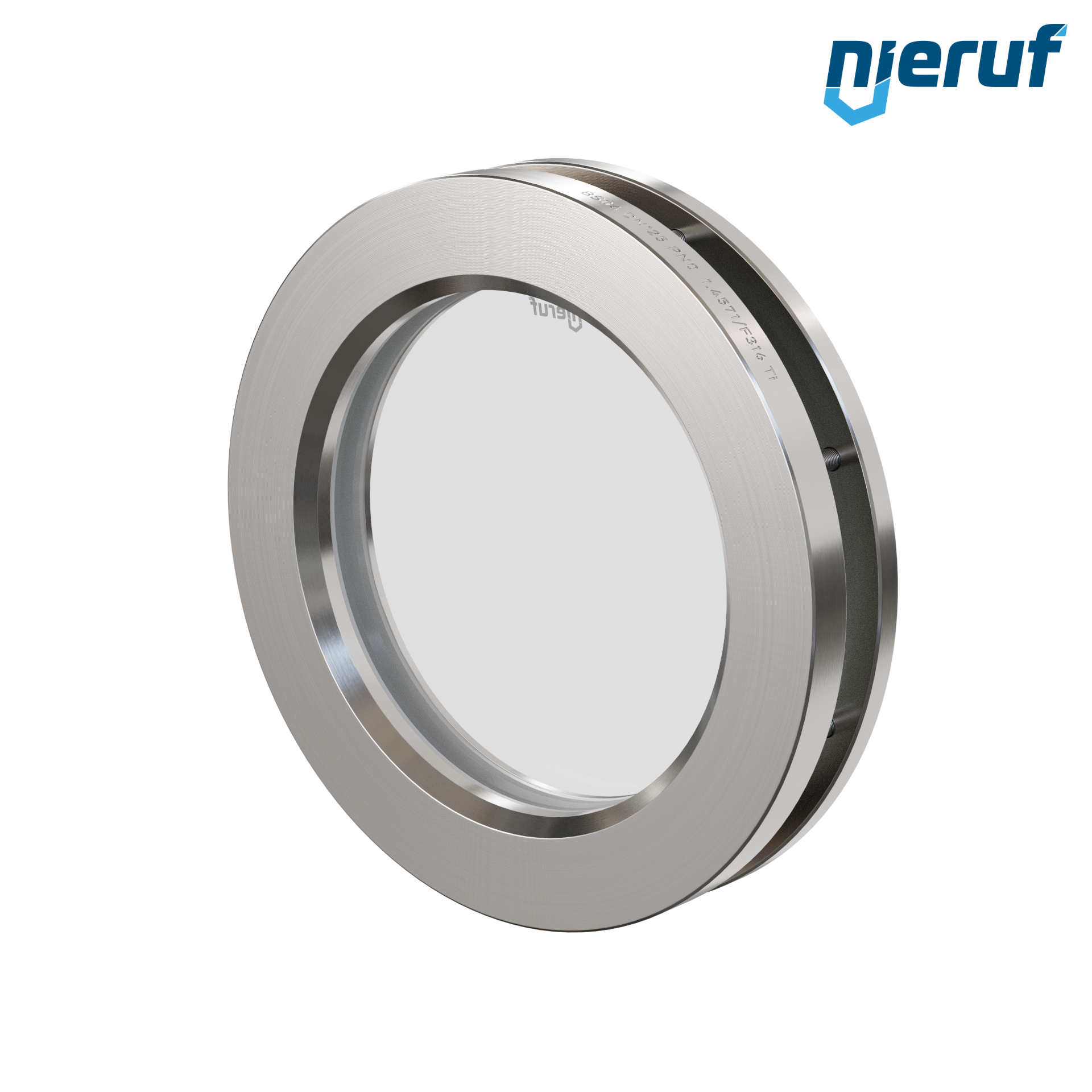 oblò di osservazione per serbatoi DN125 BS04 acciaio inossidabile 1.4571 PTFE vetro borosilicato 0,0 bar