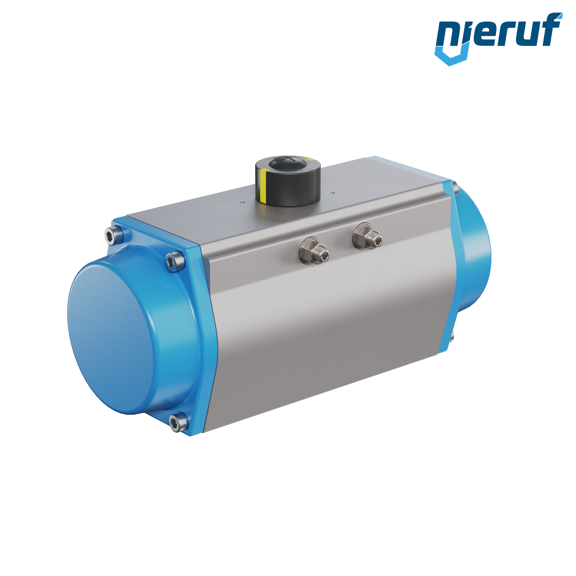 attuatore pneumatico AN02 a singolo effetto, apertura a molla versione per alta temperatura GS-140 90° con 12 molle