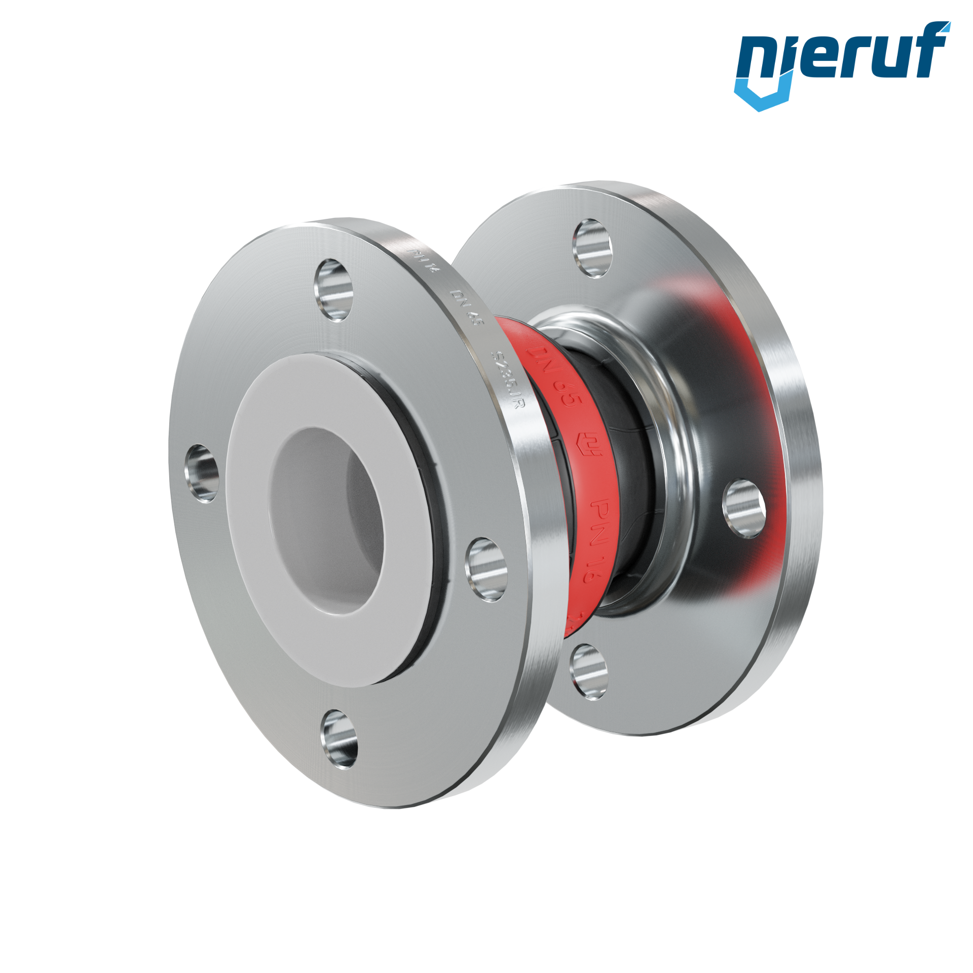 Compensatore rivestimento in PTFE DN65 versione KP04 flange in acciaio EPDM