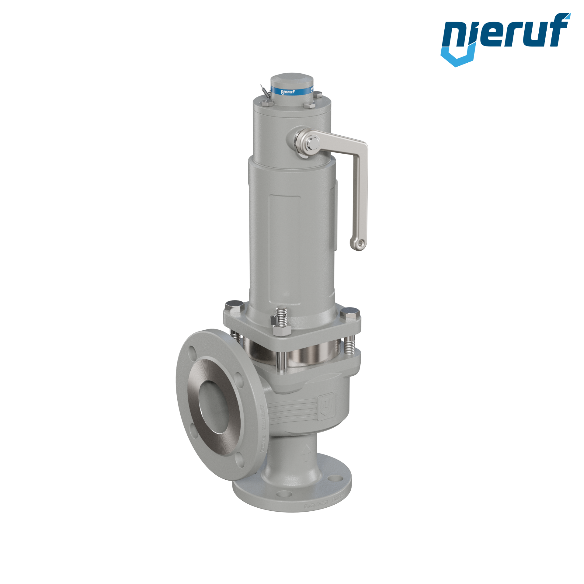 valvola di sicurezza flangiata DN40/DN65 SF06, cappello della molla a tenuta di gas (antigas) & manicotto di tenuta in acciaio inossidabile PTFE, dispositivo di sollevamento con leva