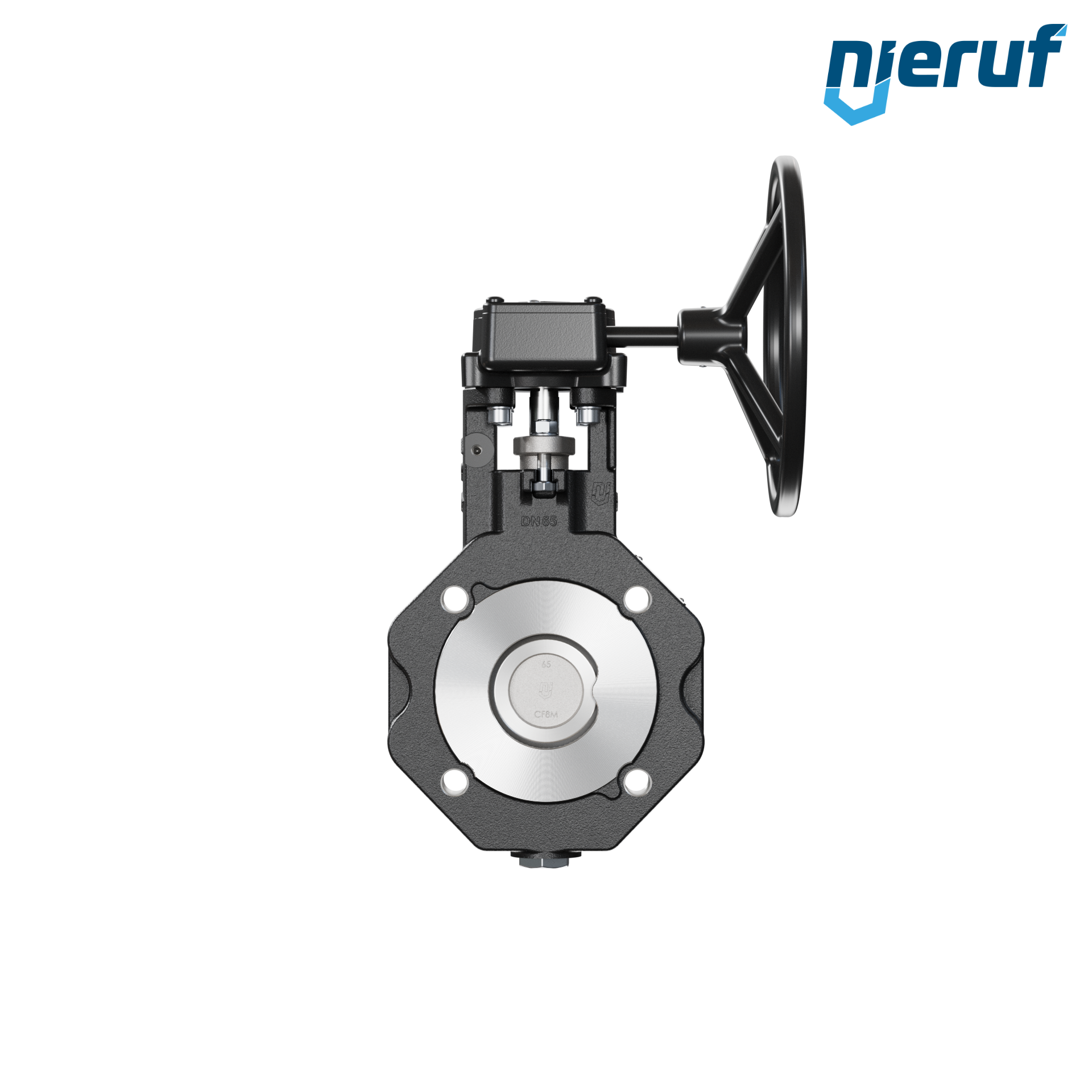 Double offset butterfly-valve AK12 DN 65 PN10-40 worm gear