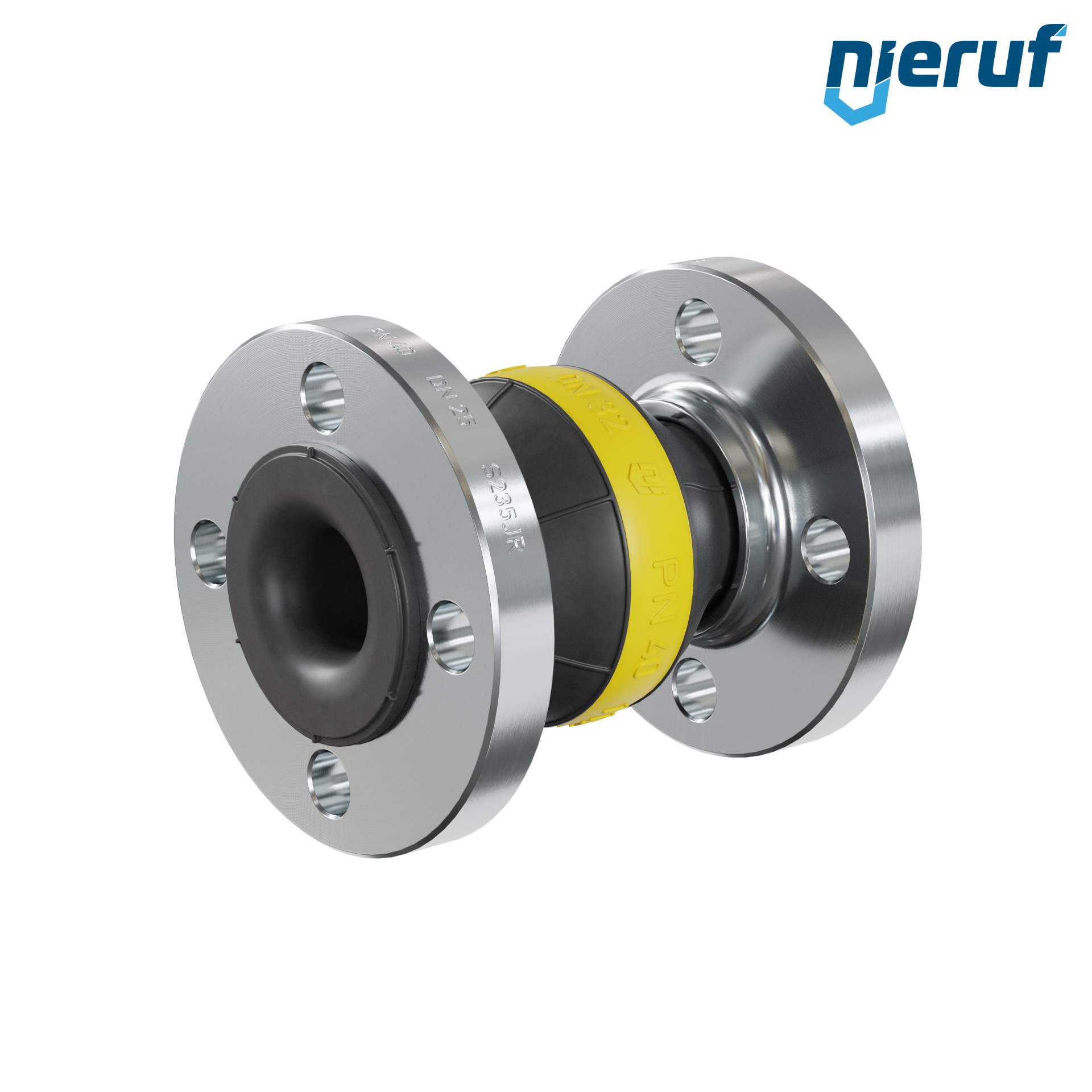 Compensatore DN25 tipo KP04 flange acciaio, manicotto NBR