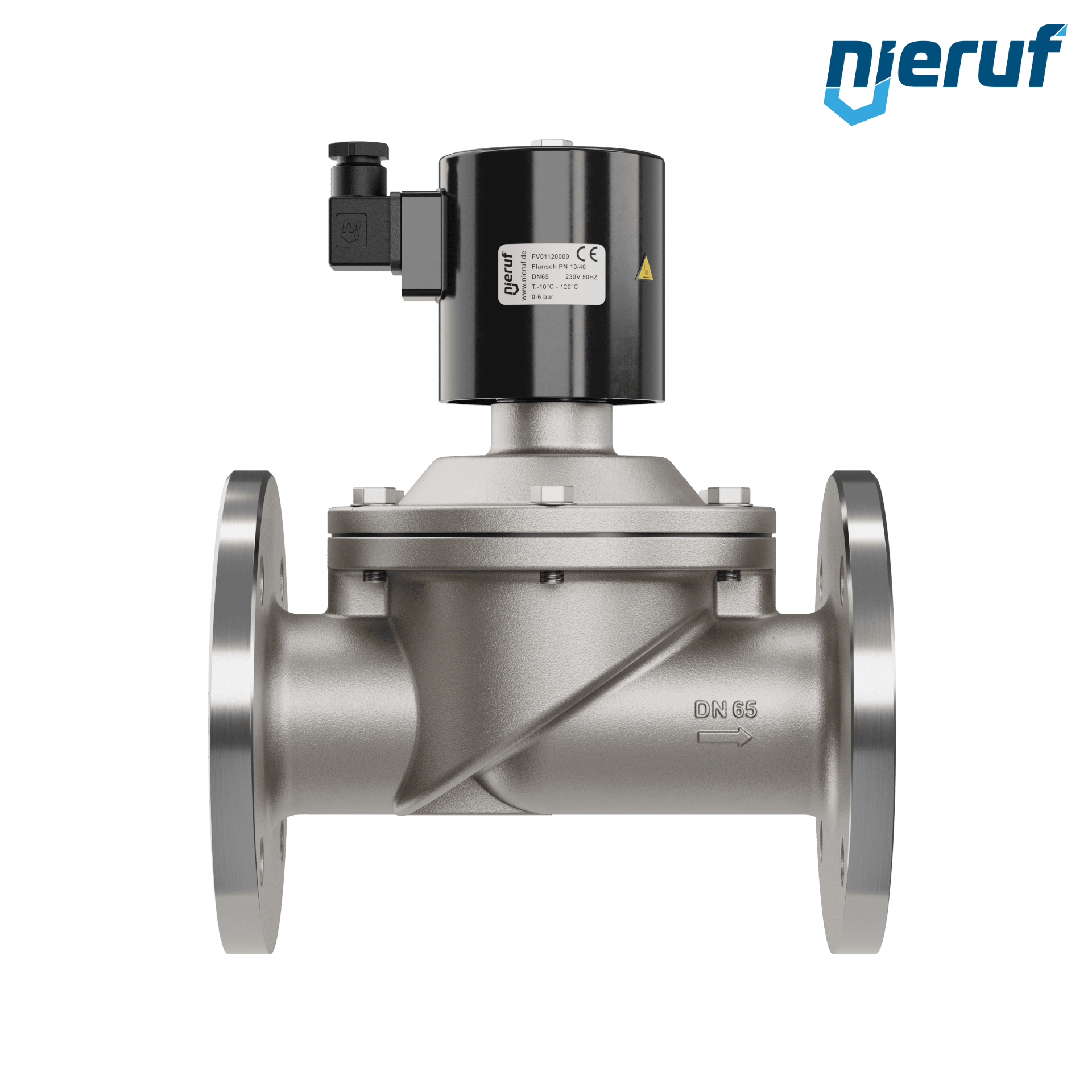 elettrovalvola DN65 acciaio inossidabile FV01 FKM 230V 50Hz