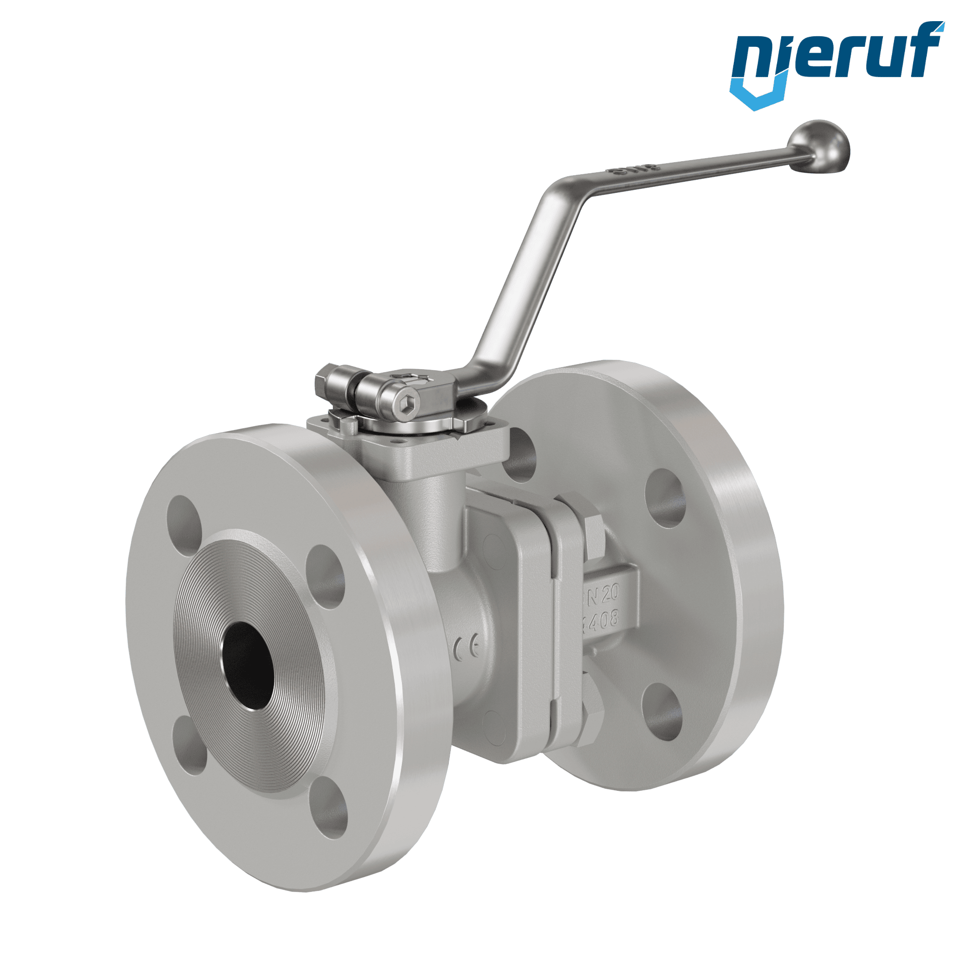 valvola a sfera flangiata per alte temperature FK12 DN20 Antimonio-Carbone guarnizione