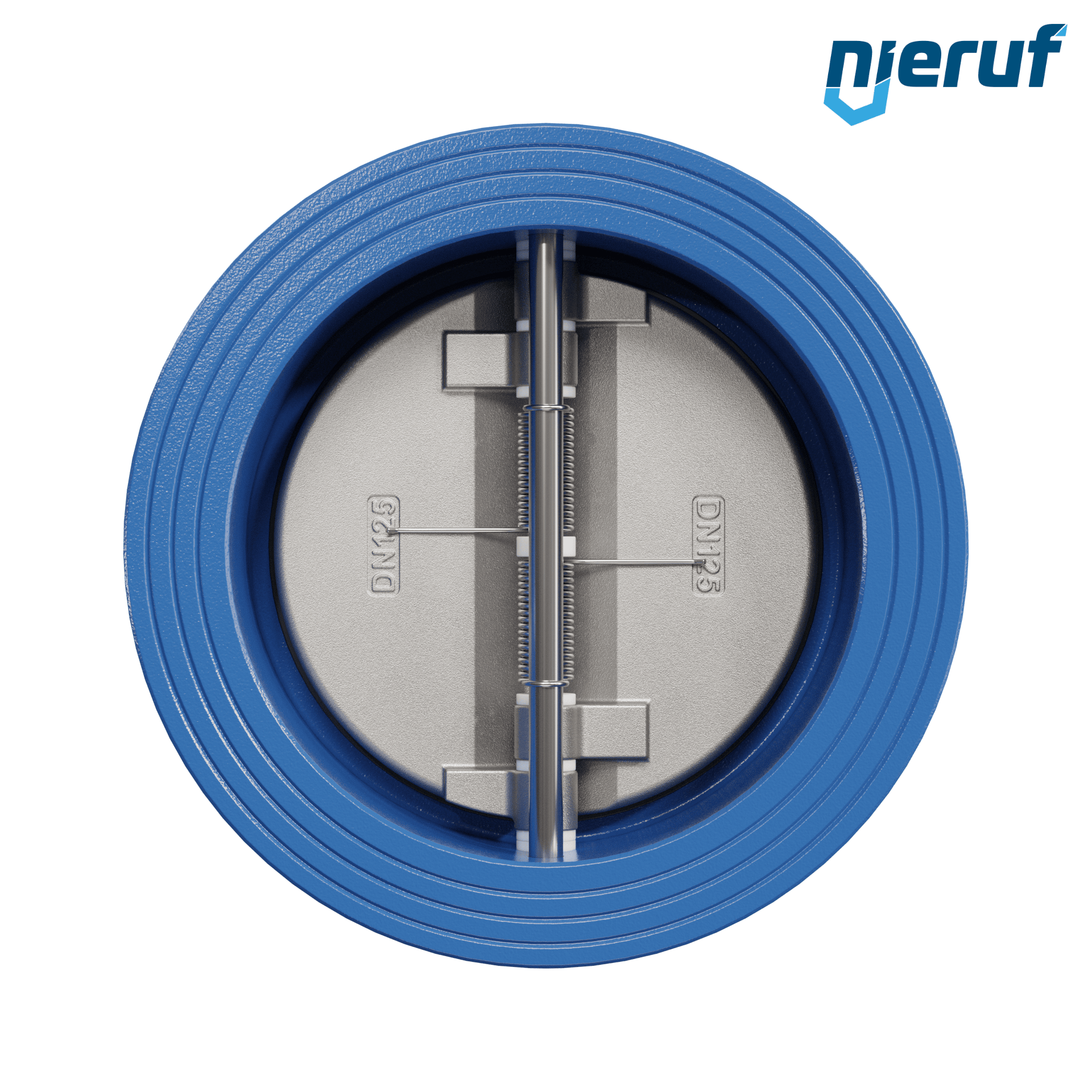 valvola di ritegno a doppio battente DN125 ANSI150 DR02 ANSI 150 GGG40 con rivestimento epossidico blu 180µm  NBR