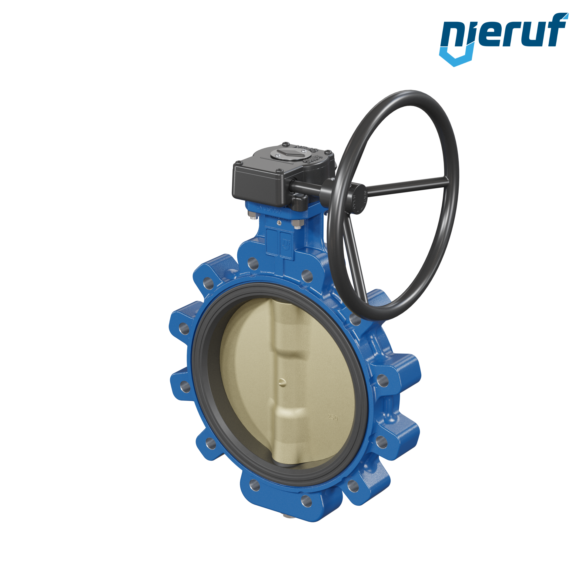valvola a farfalla per l'acqua di mare DN 250 PN10 AK16 volantino