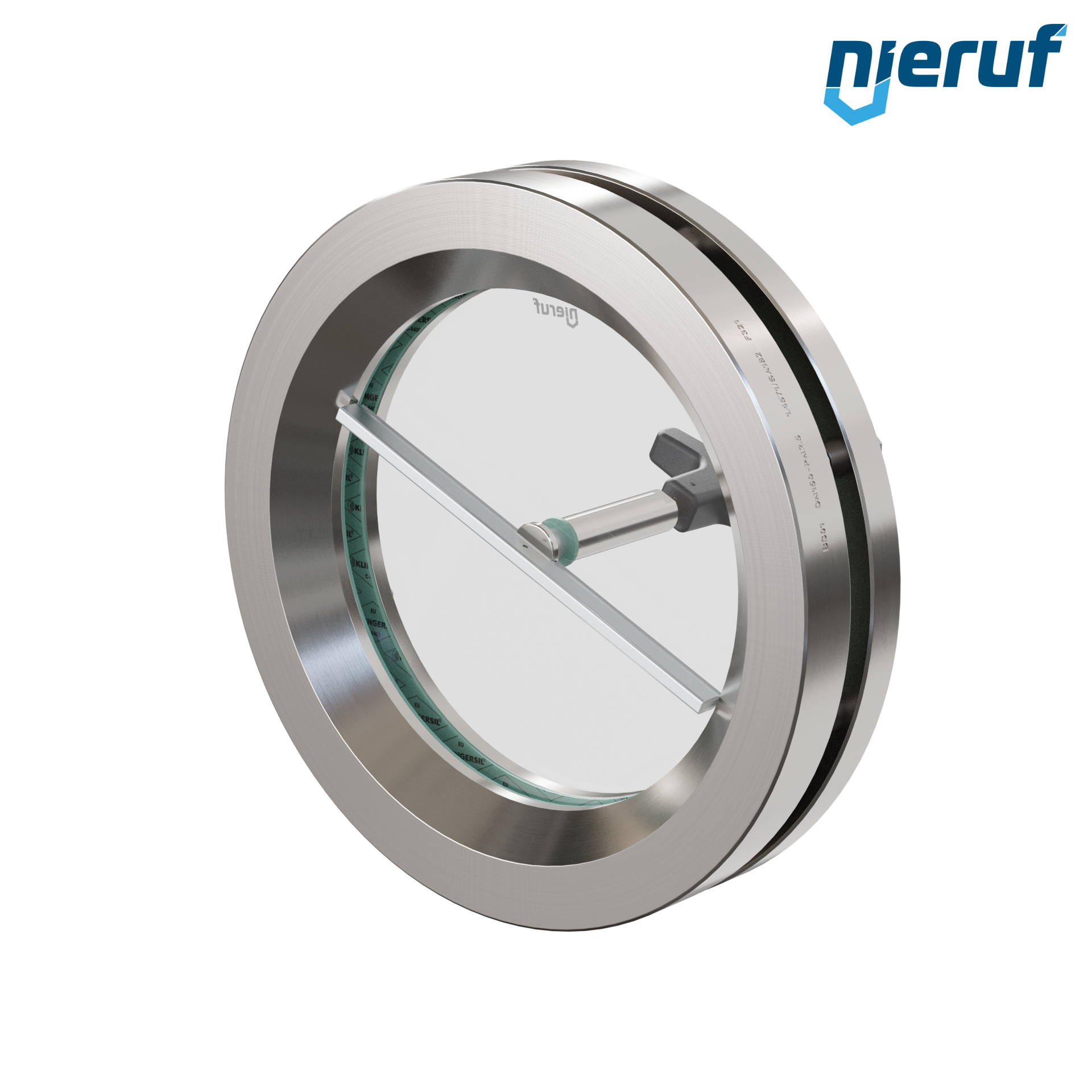 oblò di osservazione per serbatoi con tergicristallo in PTFE DN150 BS01 acciaio inossidabile 1.4571 vetro borosilicato 2,5bar