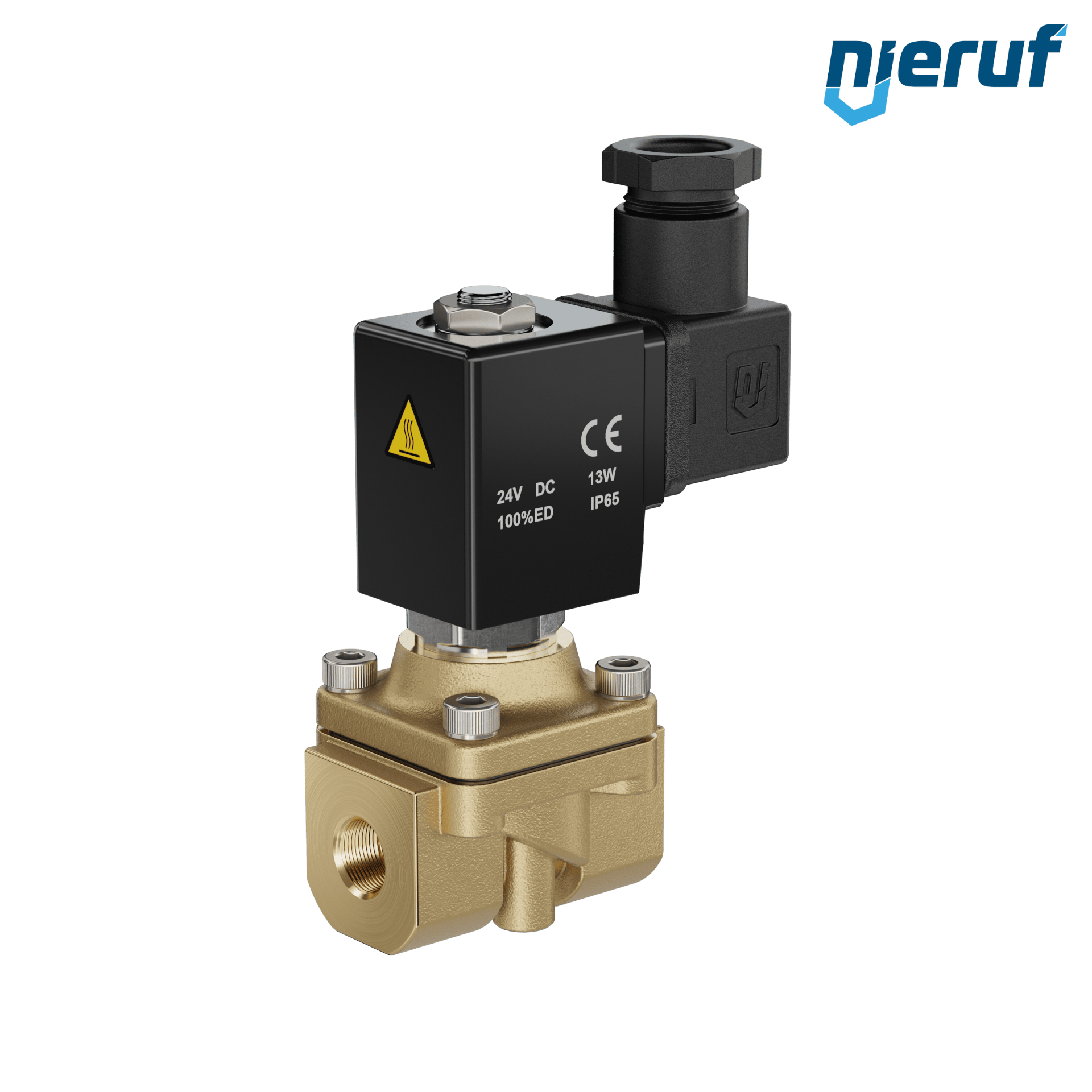 elettrovalvola G 1/4" pollici ottone MV07 FKM 24V DC