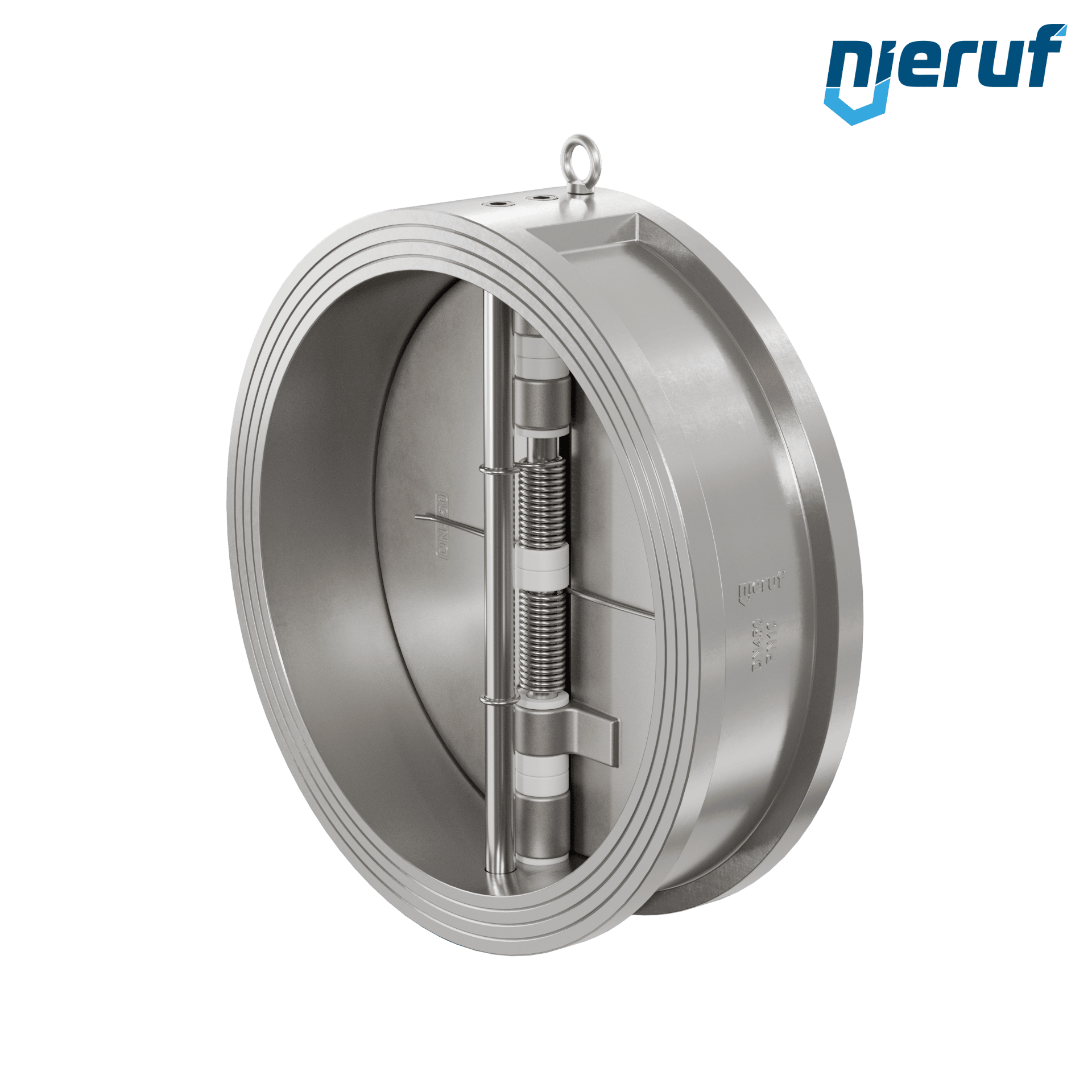 valvola di ritegno a doppio battente DN450 DR03 acciaio inossidabile 1.4408 FKM (Viton)